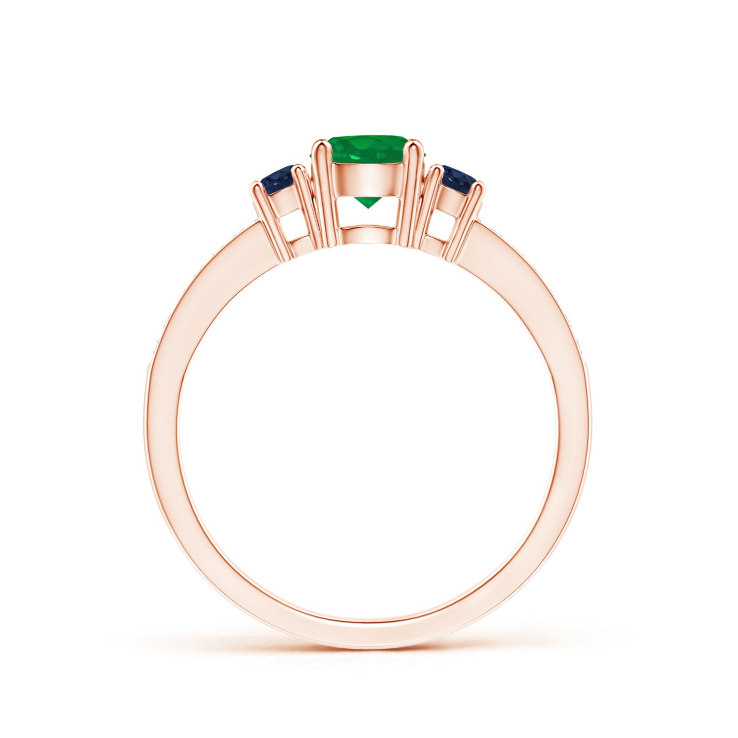 AA - Emerald / 0.7 CT / 14 KT Rose Gold