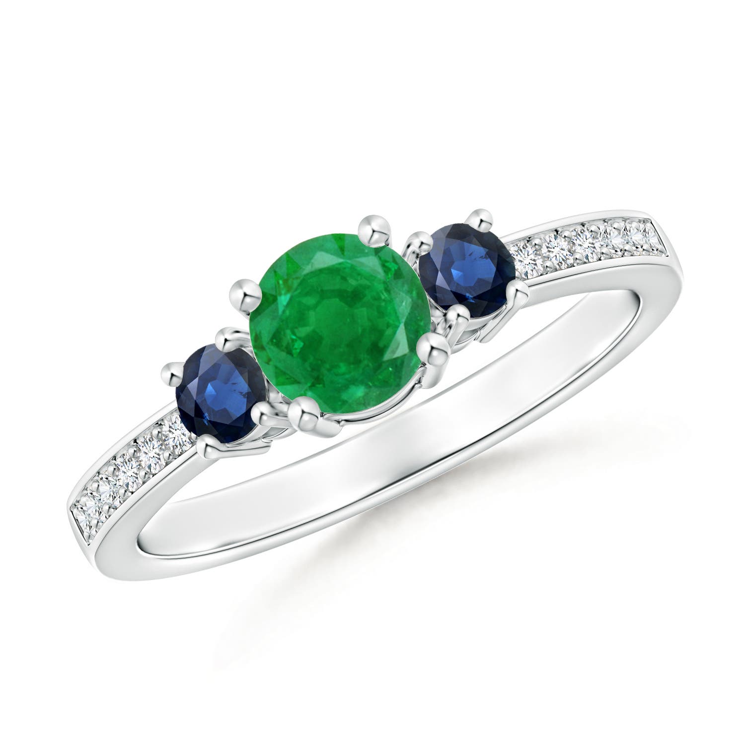 AA - Emerald / 0.7 CT / 14 KT White Gold