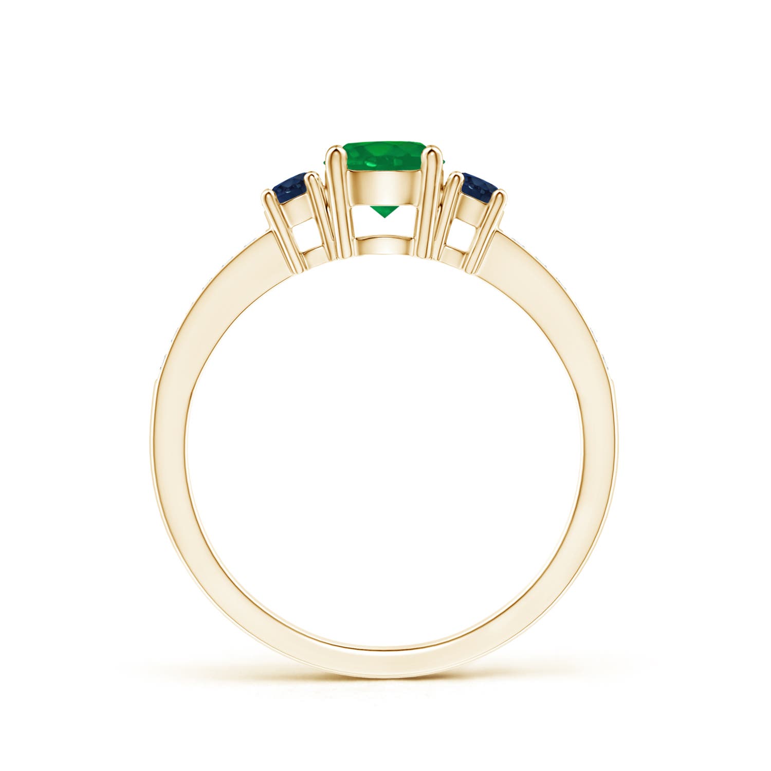 AA - Emerald / 0.7 CT / 14 KT Yellow Gold