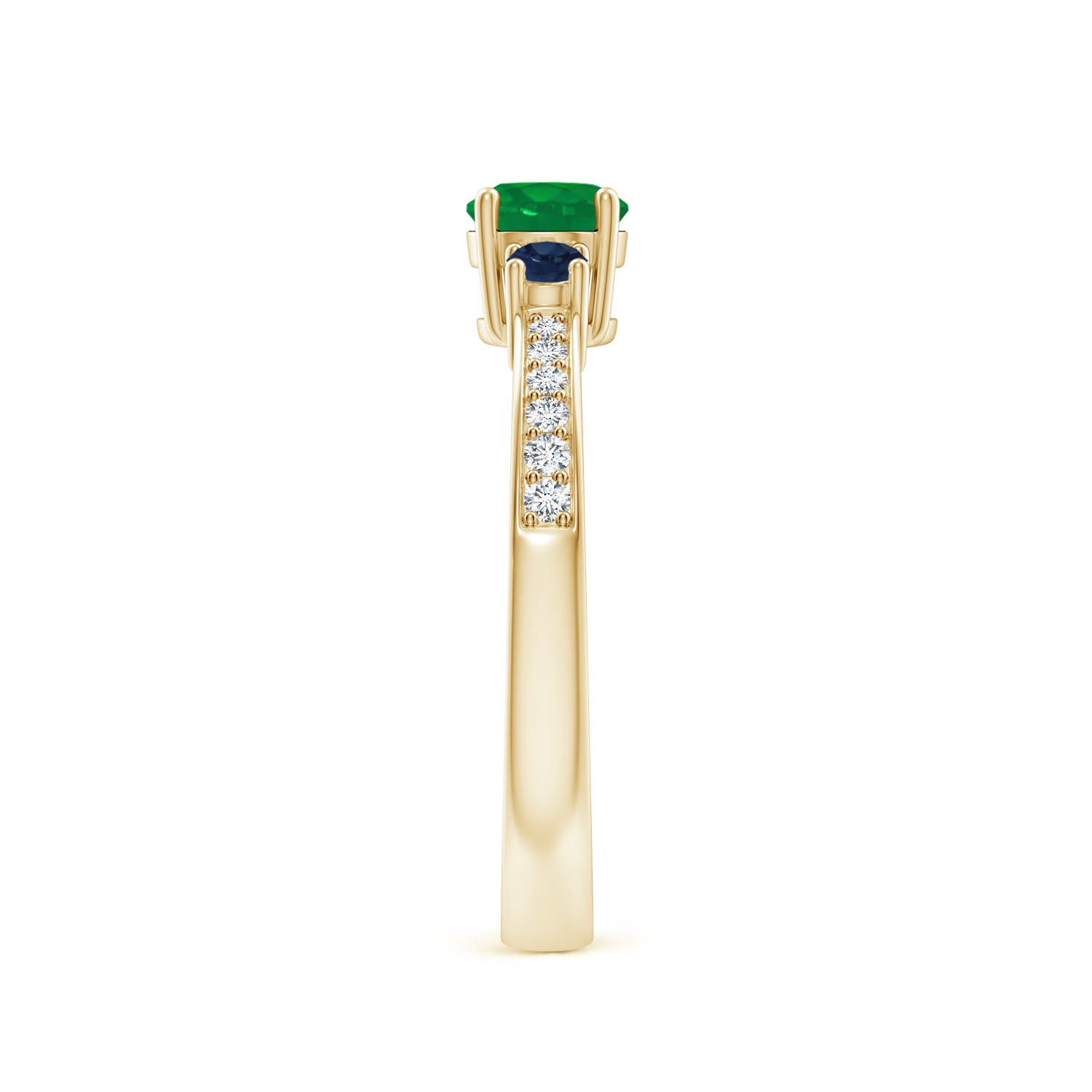 AA - Emerald / 0.7 CT / 14 KT Yellow Gold