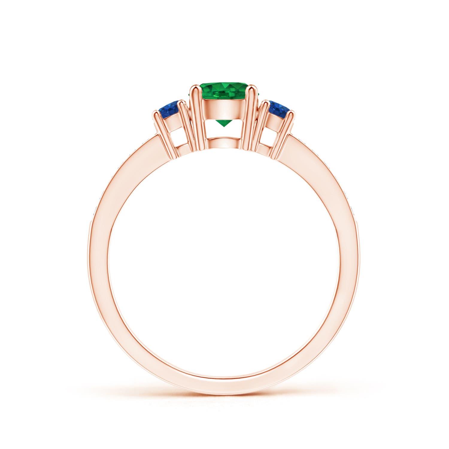 AAA - Emerald / 0.7 CT / 14 KT Rose Gold