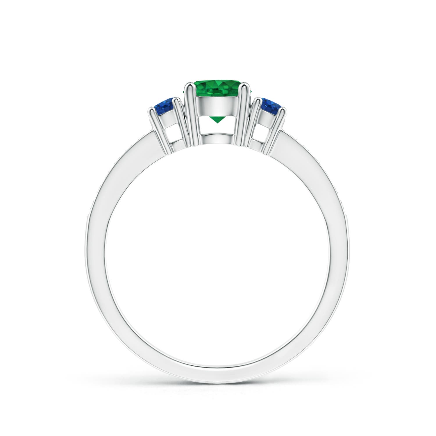 AAA - Emerald / 0.7 CT / 14 KT White Gold