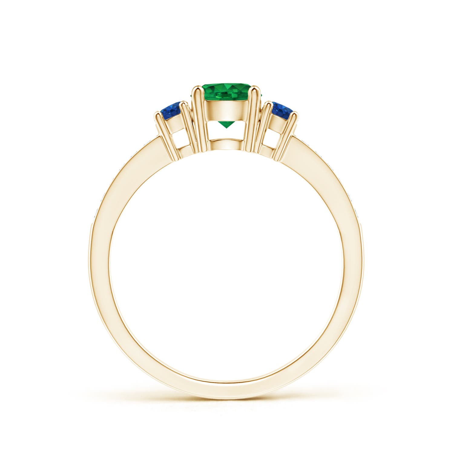 AAA - Emerald / 0.7 CT / 14 KT Yellow Gold