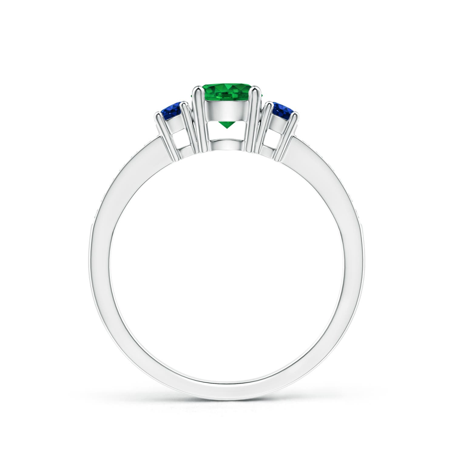 AAAA - Emerald / 0.7 CT / 14 KT White Gold