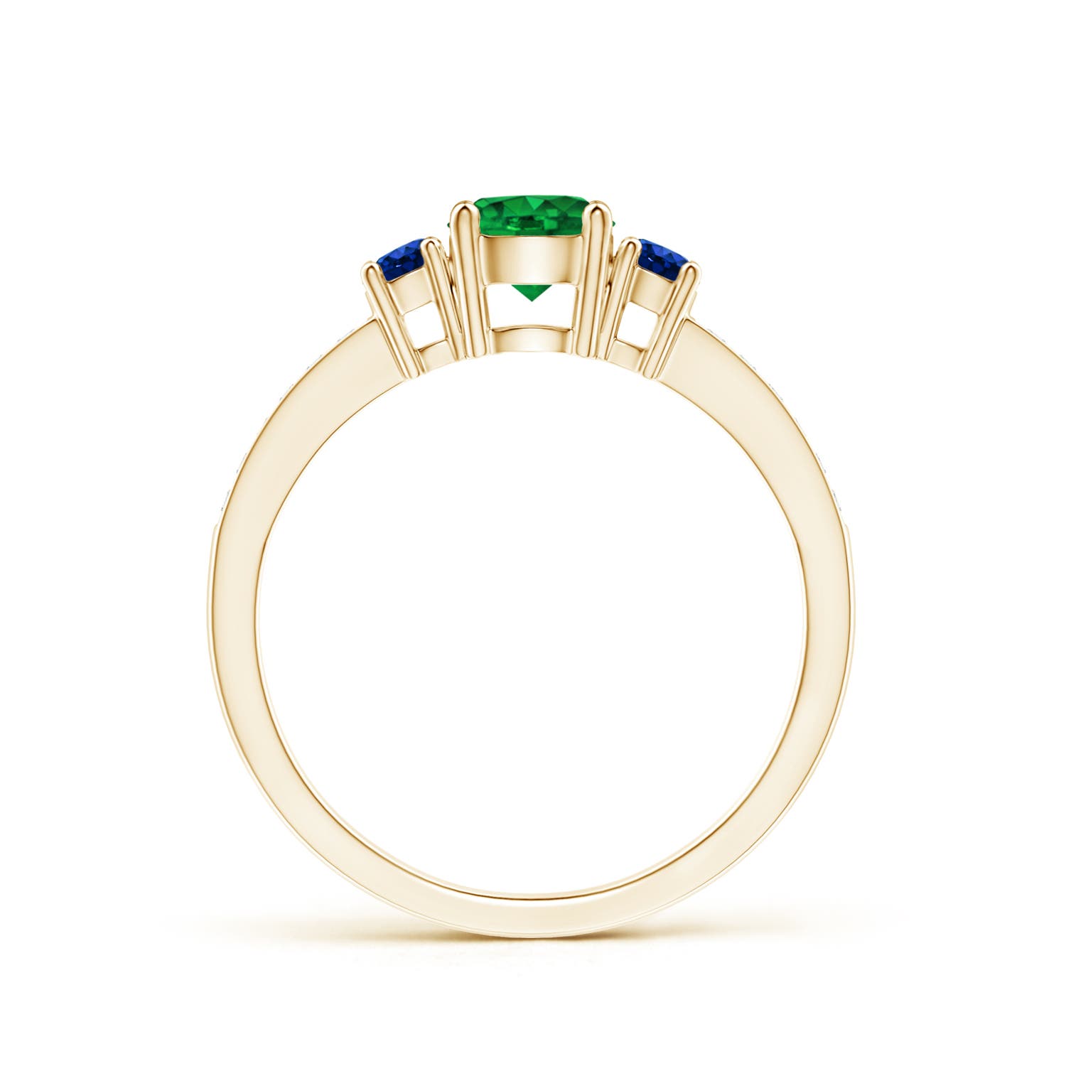 AAAA - Emerald / 0.7 CT / 14 KT Yellow Gold