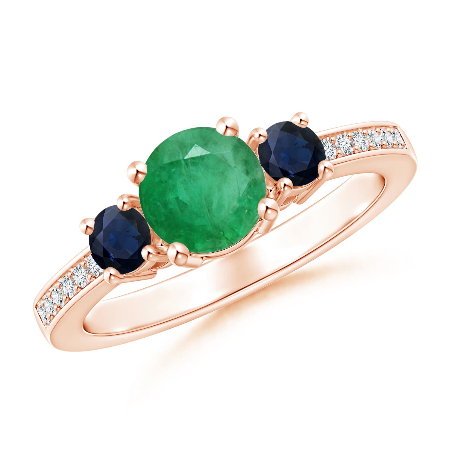 A - Emerald / 1.13 CT / 14 KT Rose Gold