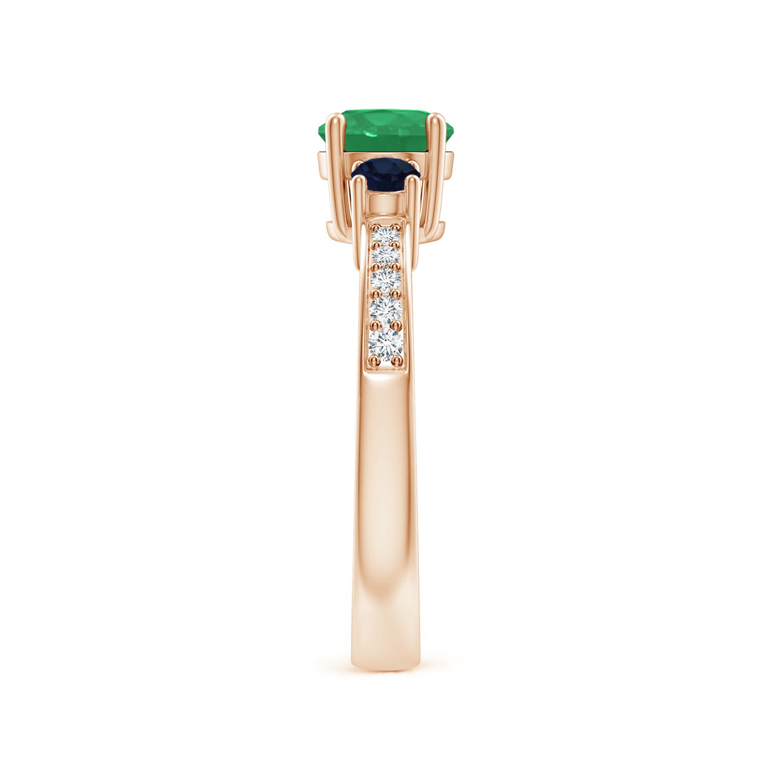 A - Emerald / 1.13 CT / 14 KT Rose Gold