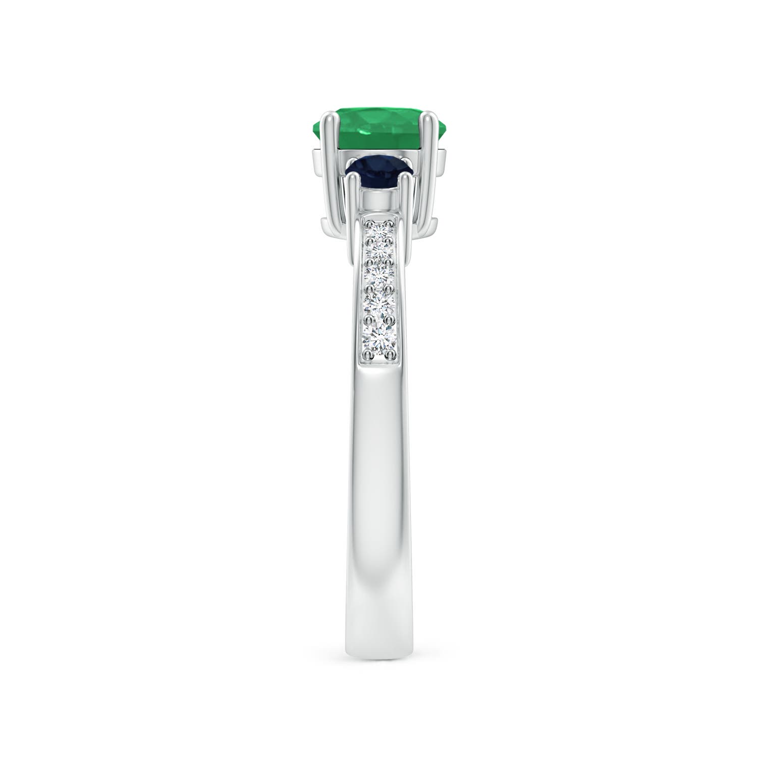 A - Emerald / 1.13 CT / 14 KT White Gold