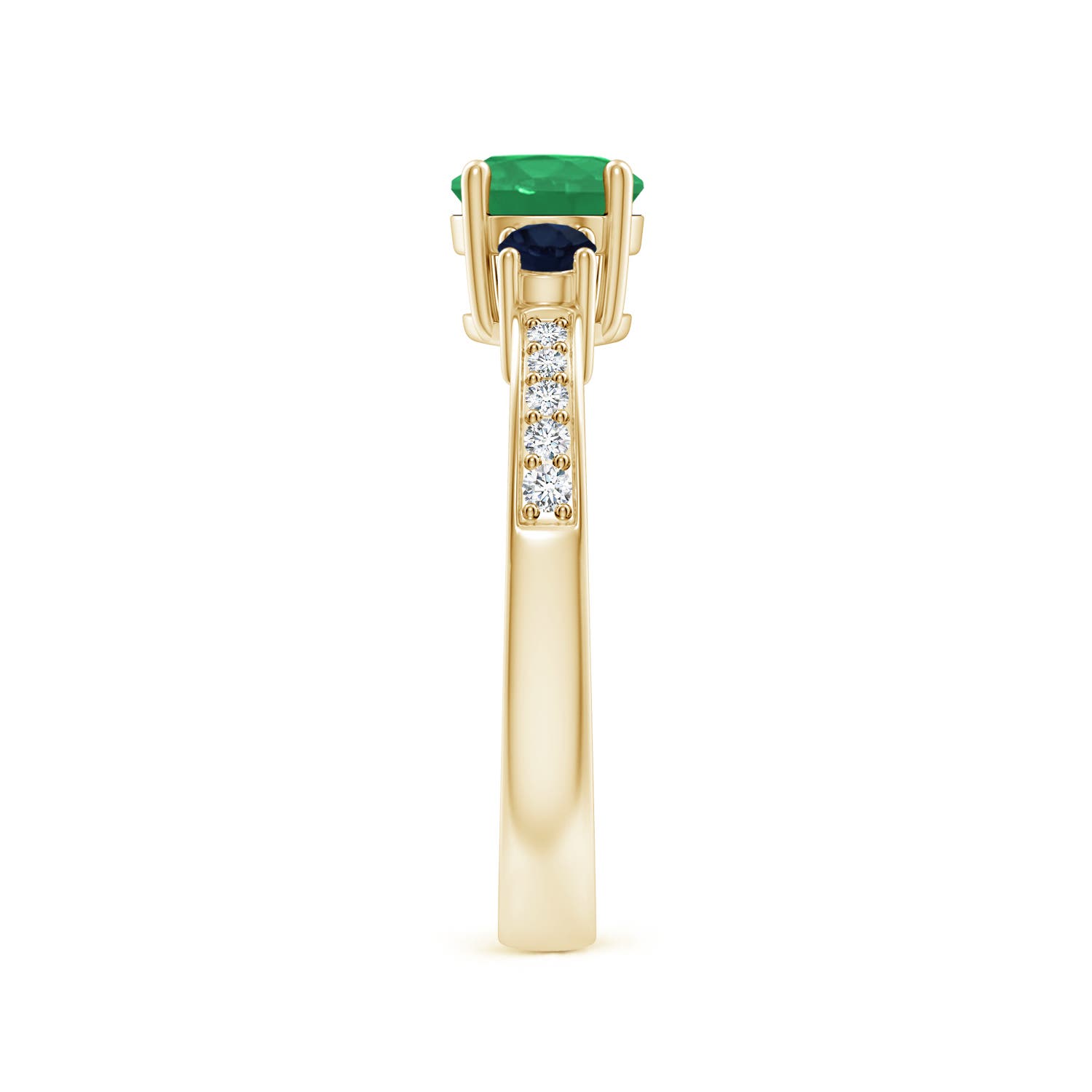 A - Emerald / 1.13 CT / 14 KT Yellow Gold