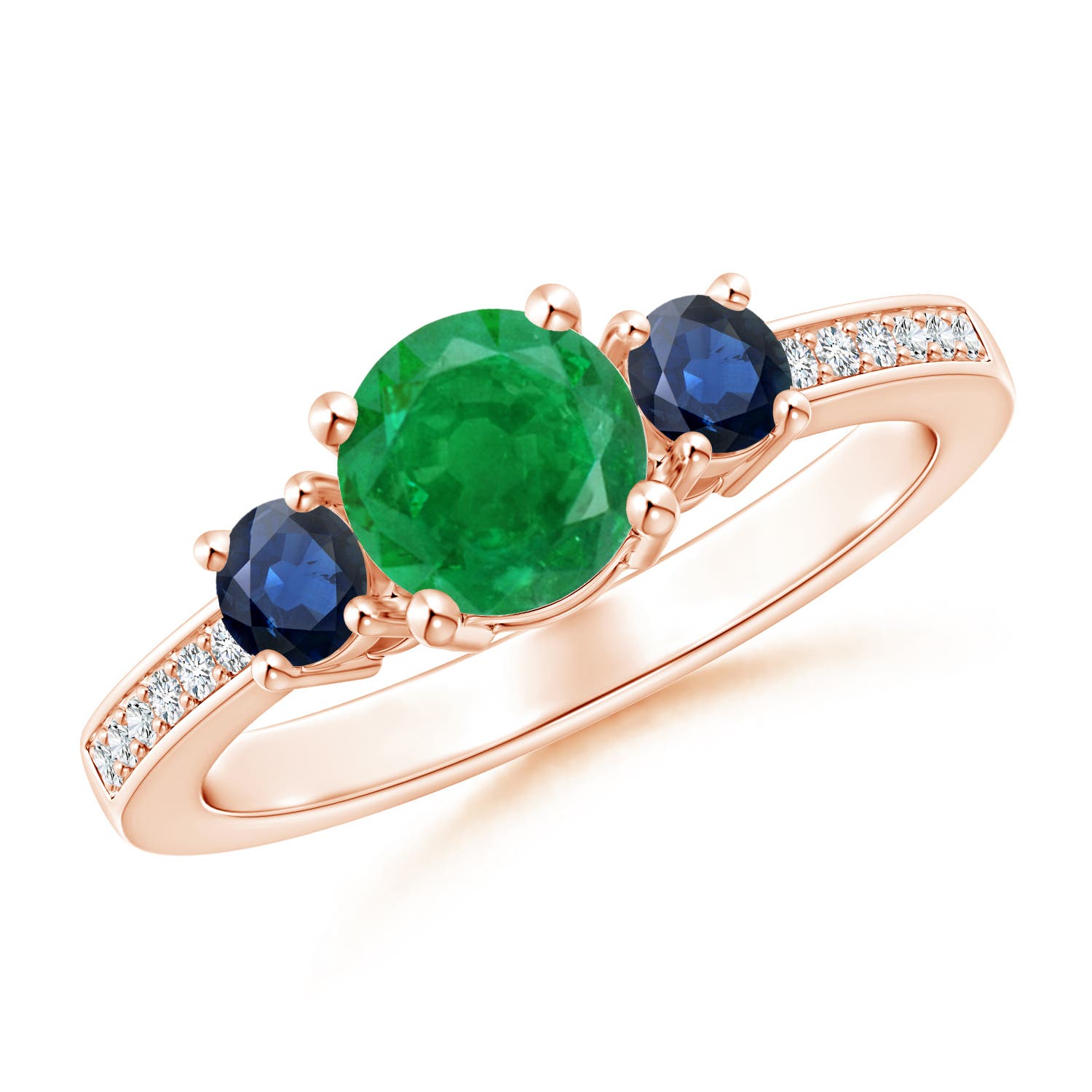 AA - Emerald / 1.13 CT / 14 KT Rose Gold