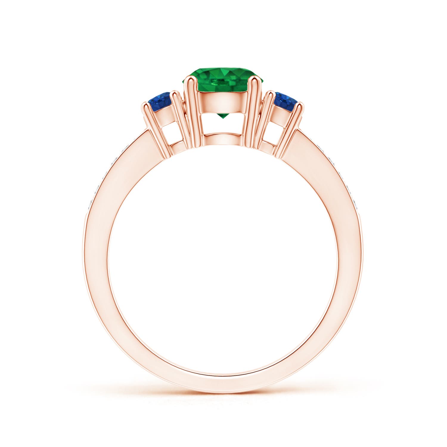 AAA - Emerald / 1.13 CT / 14 KT Rose Gold