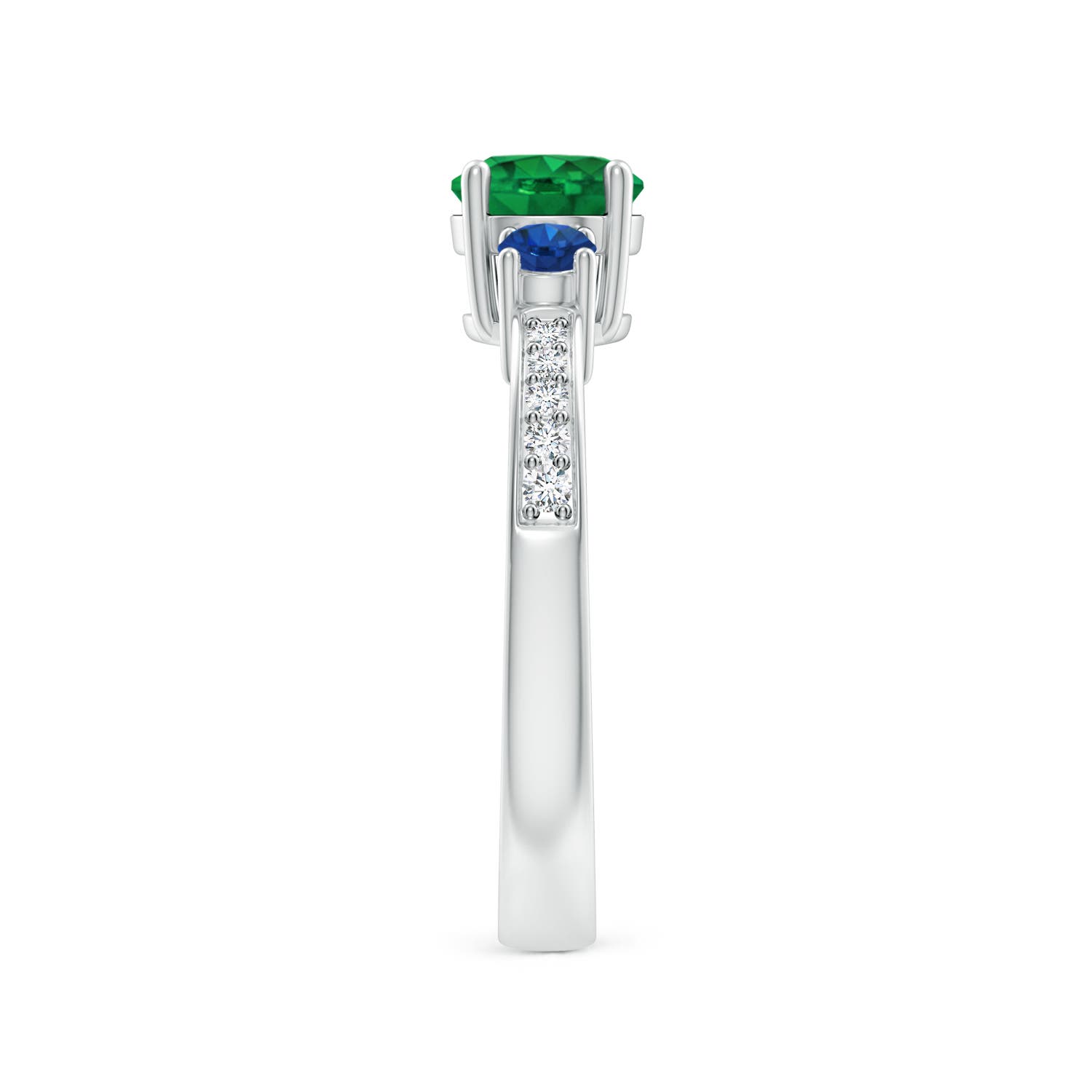 AAA - Emerald / 1.13 CT / 14 KT White Gold