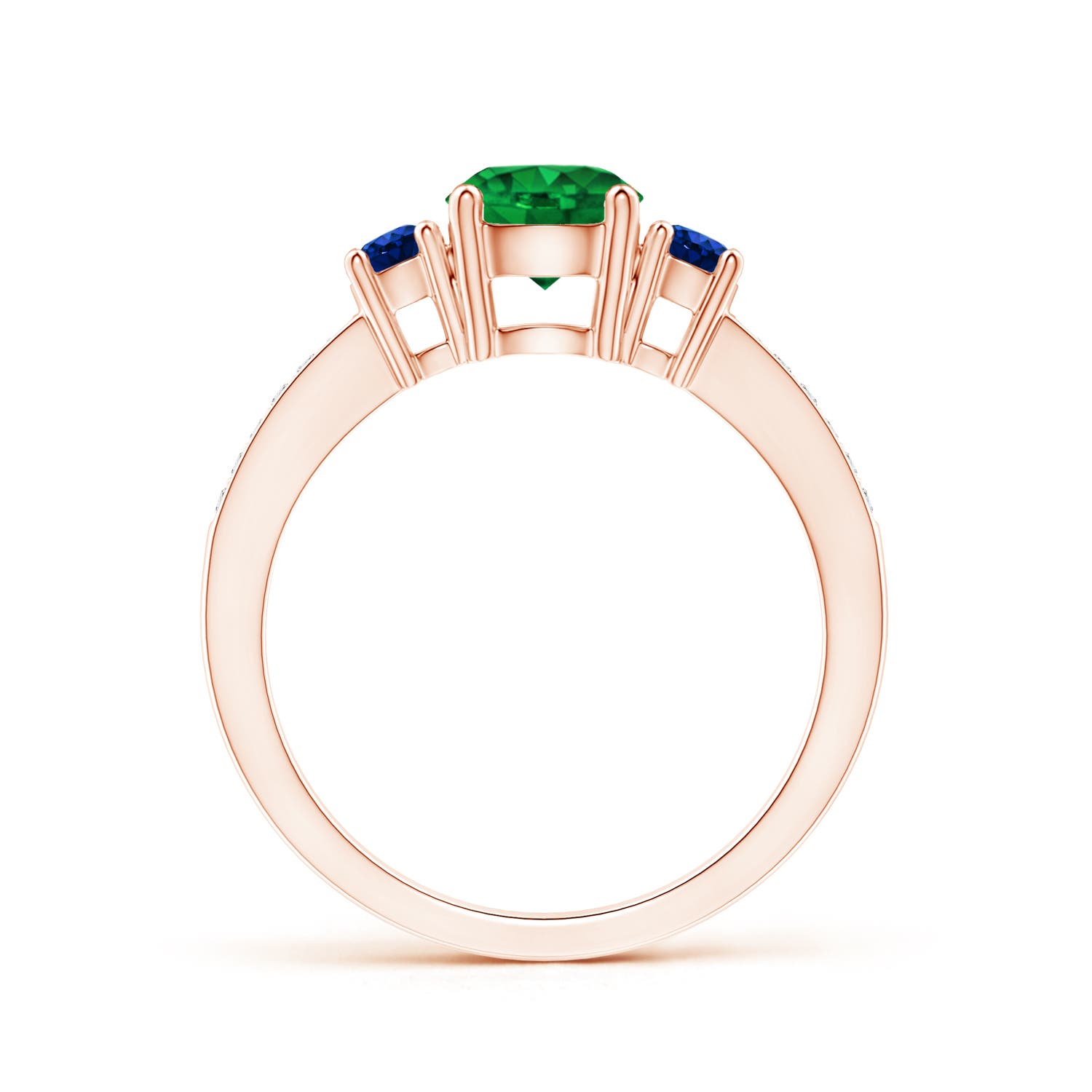 AAAA - Emerald / 1.13 CT / 14 KT Rose Gold