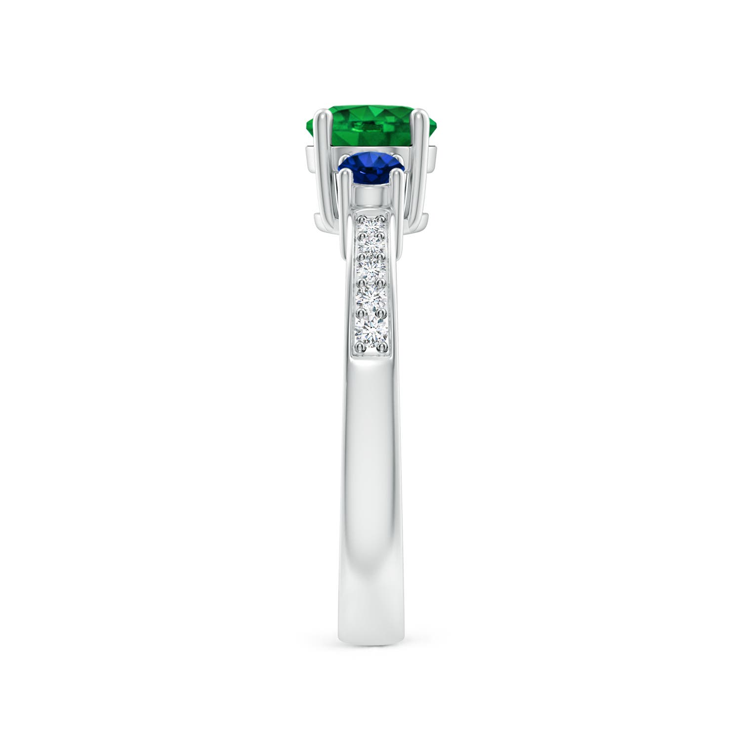 AAAA - Emerald / 1.13 CT / 14 KT White Gold