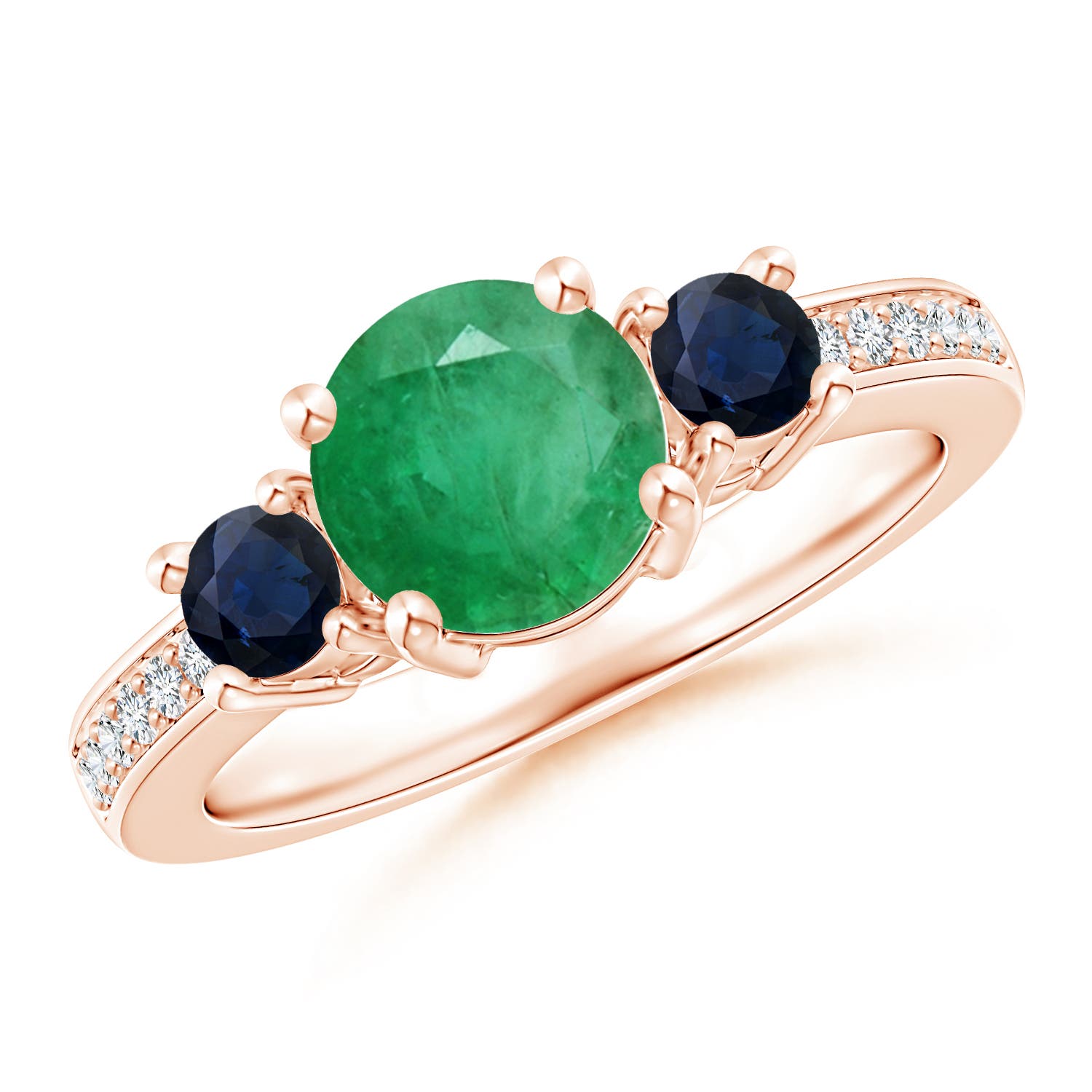 A - Emerald / 1.76 CT / 14 KT Rose Gold