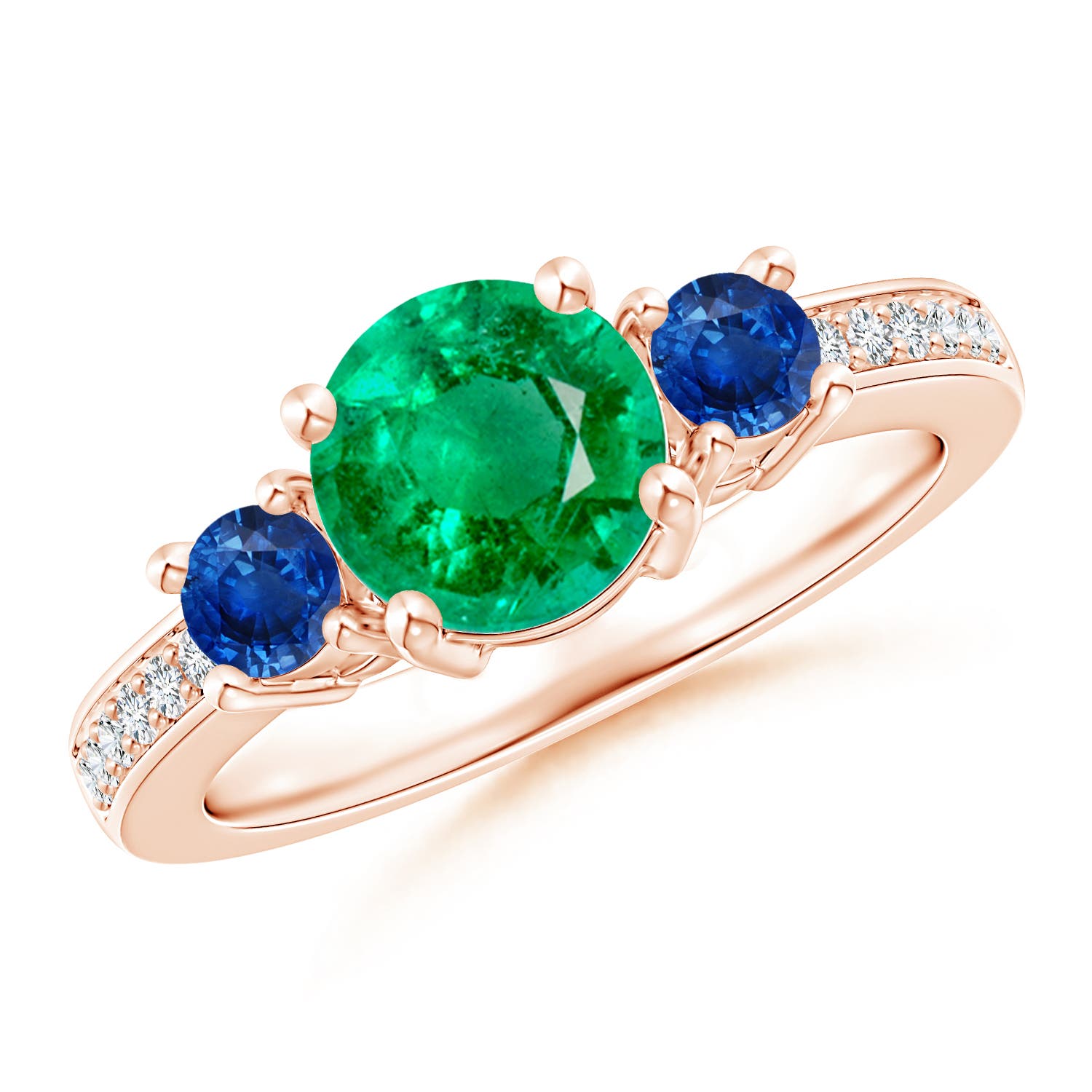 AAA - Emerald / 1.76 CT / 14 KT Rose Gold