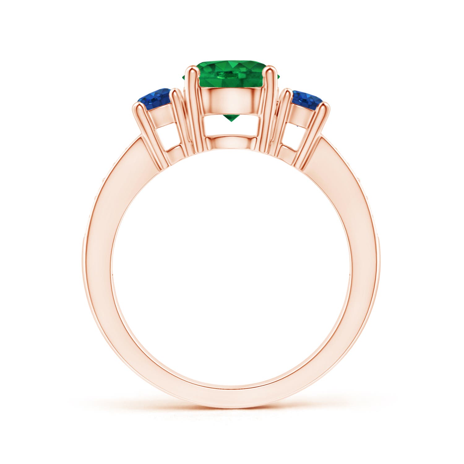 AAA - Emerald / 1.76 CT / 14 KT Rose Gold