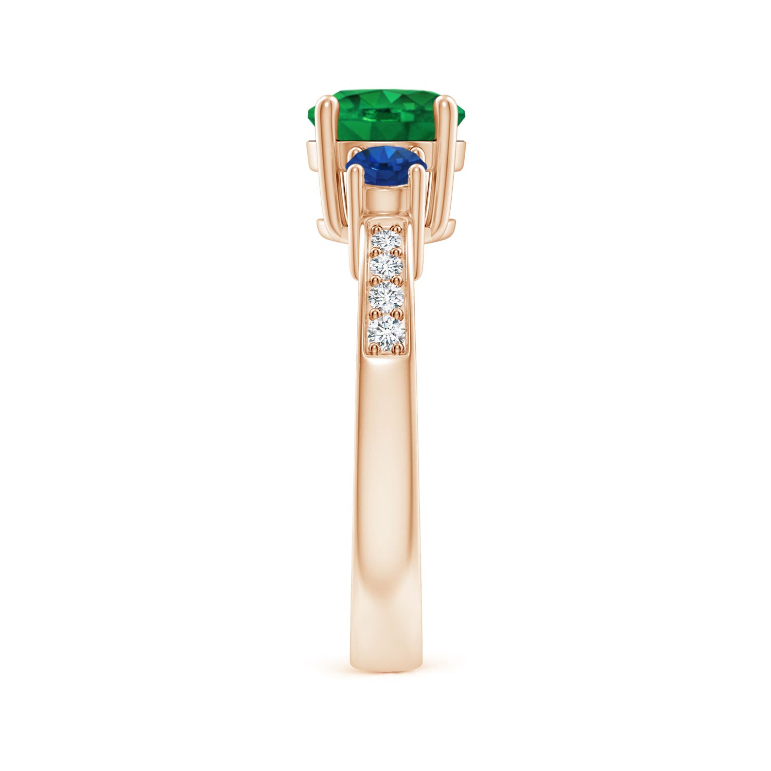 AAA - Emerald / 1.76 CT / 14 KT Rose Gold