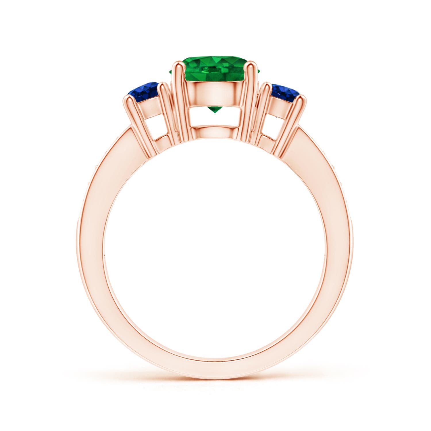 AAAA - Emerald / 1.76 CT / 14 KT Rose Gold