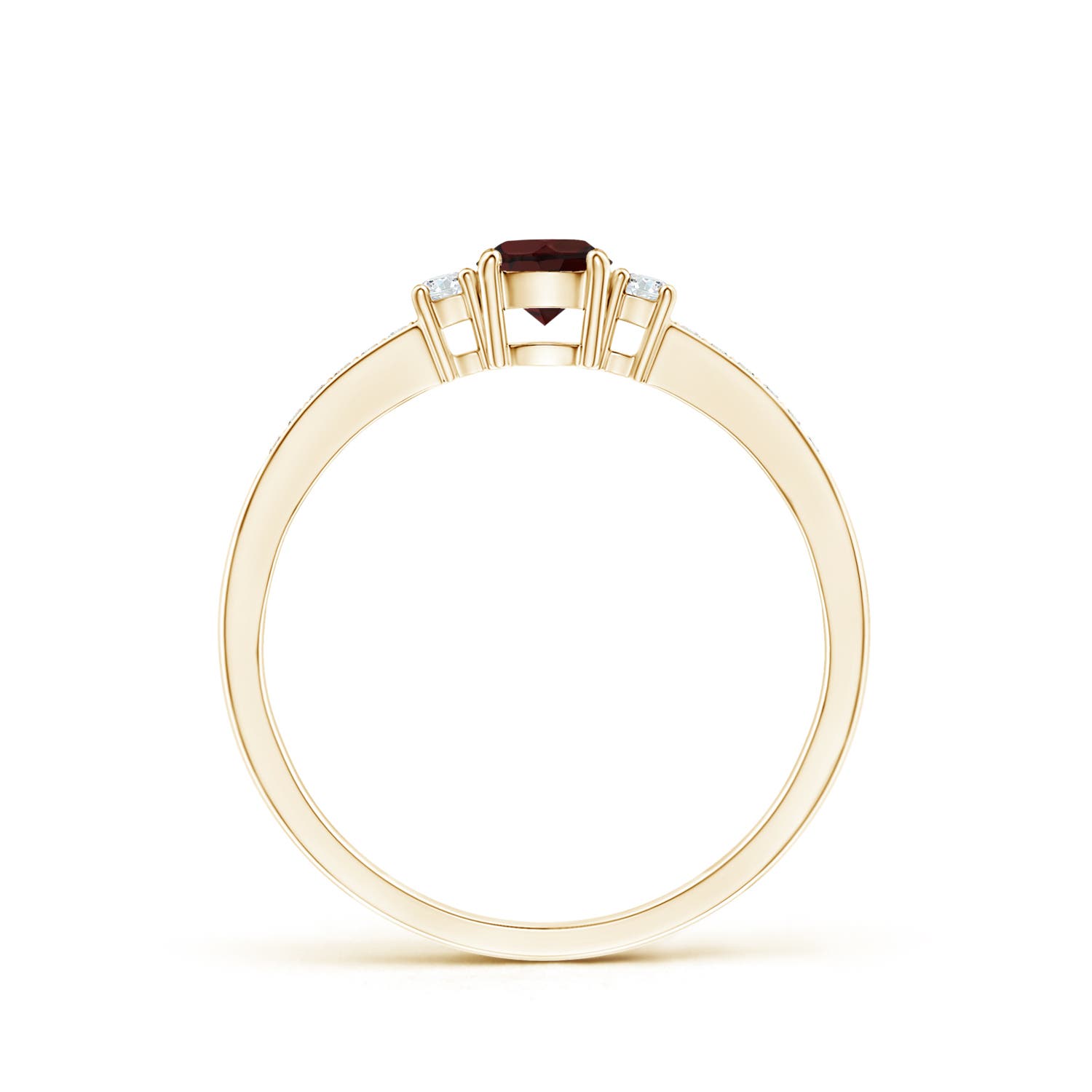 A - Garnet / 0.46 CT / 14 KT Yellow Gold