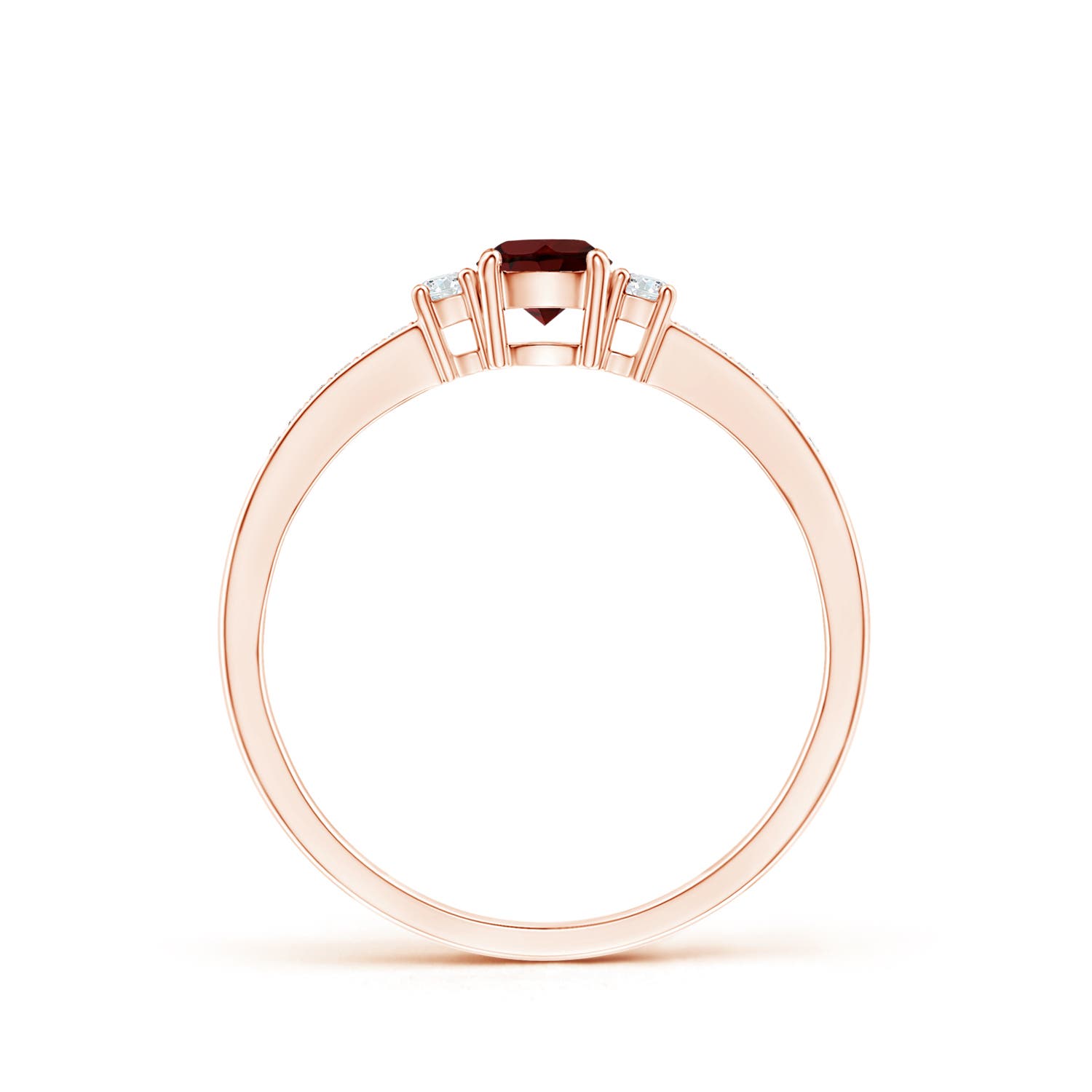 AA - Garnet / 0.46 CT / 14 KT Rose Gold