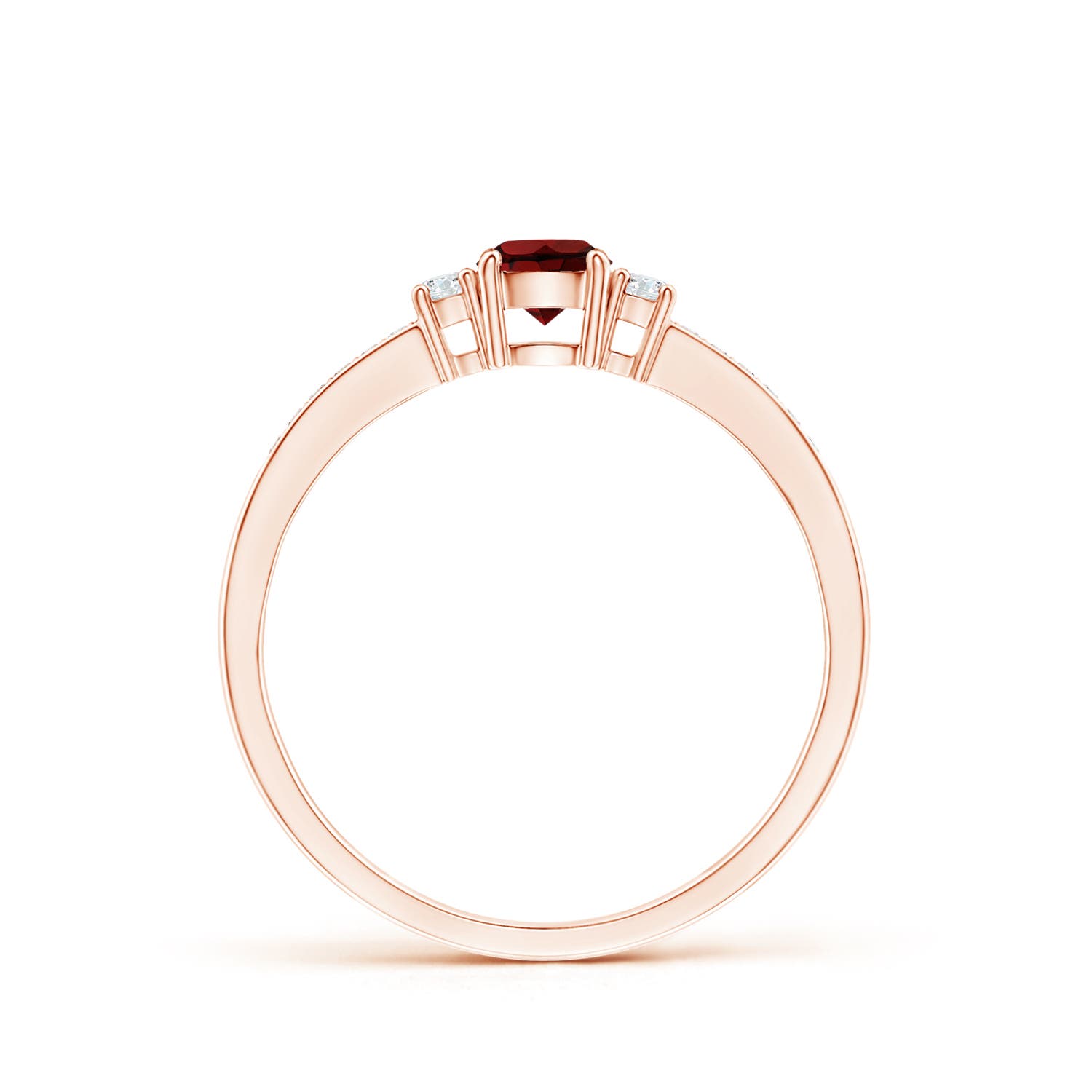 AAA - Garnet / 0.46 CT / 14 KT Rose Gold