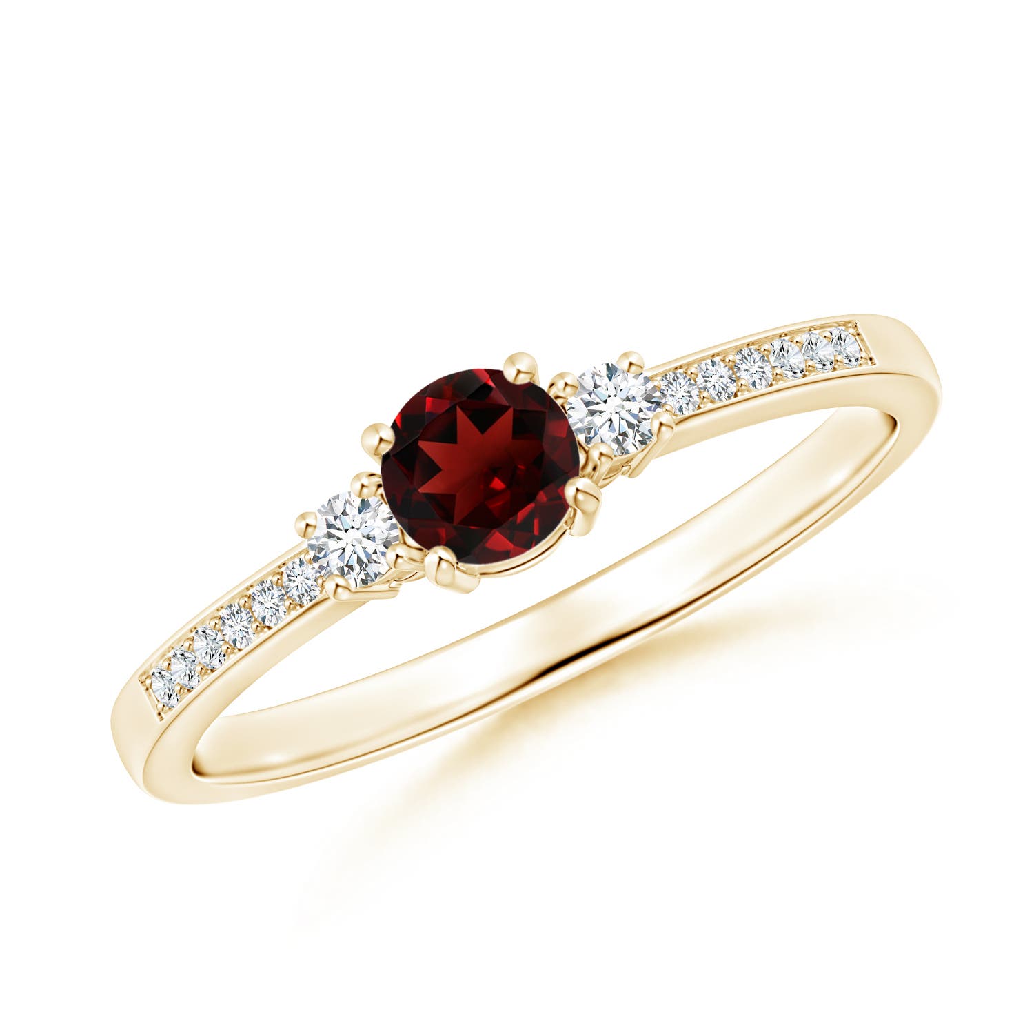 AAA - Garnet / 0.46 CT / 14 KT Yellow Gold