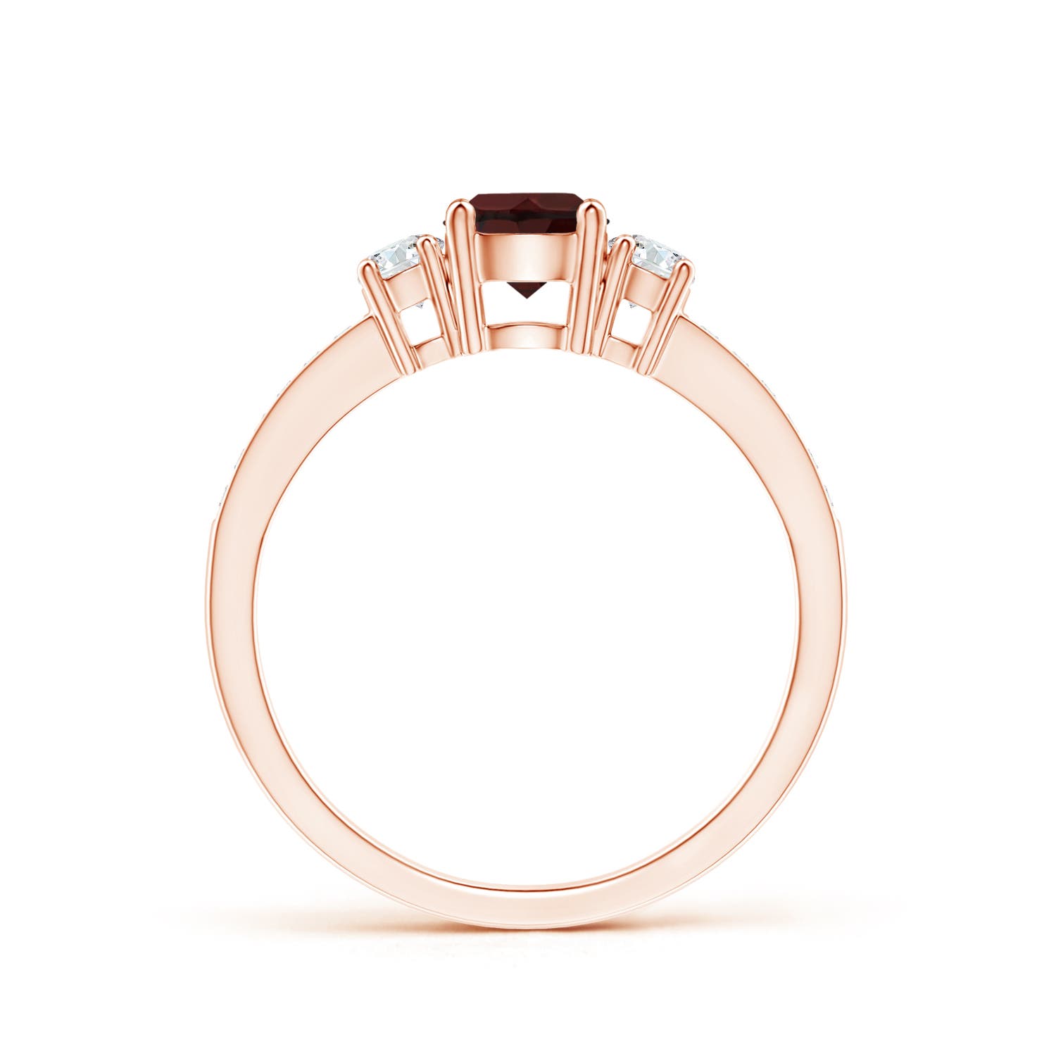 A - Garnet / 0.81 CT / 14 KT Rose Gold