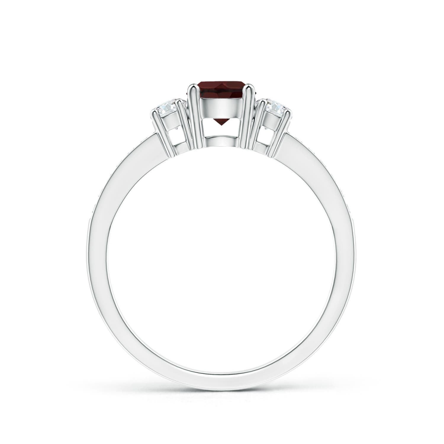 A - Garnet / 0.81 CT / 14 KT White Gold