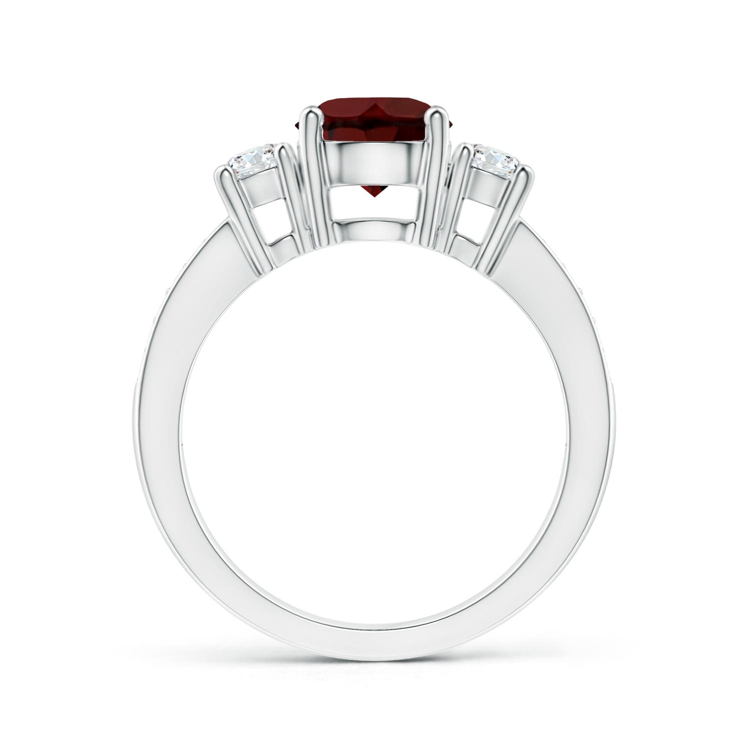 AA - Garnet / 1.94 CT / 14 KT White Gold