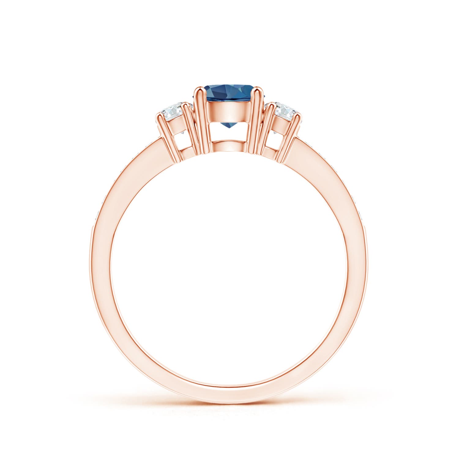 A - London Blue Topaz / 0.81 CT / 14 KT Rose Gold