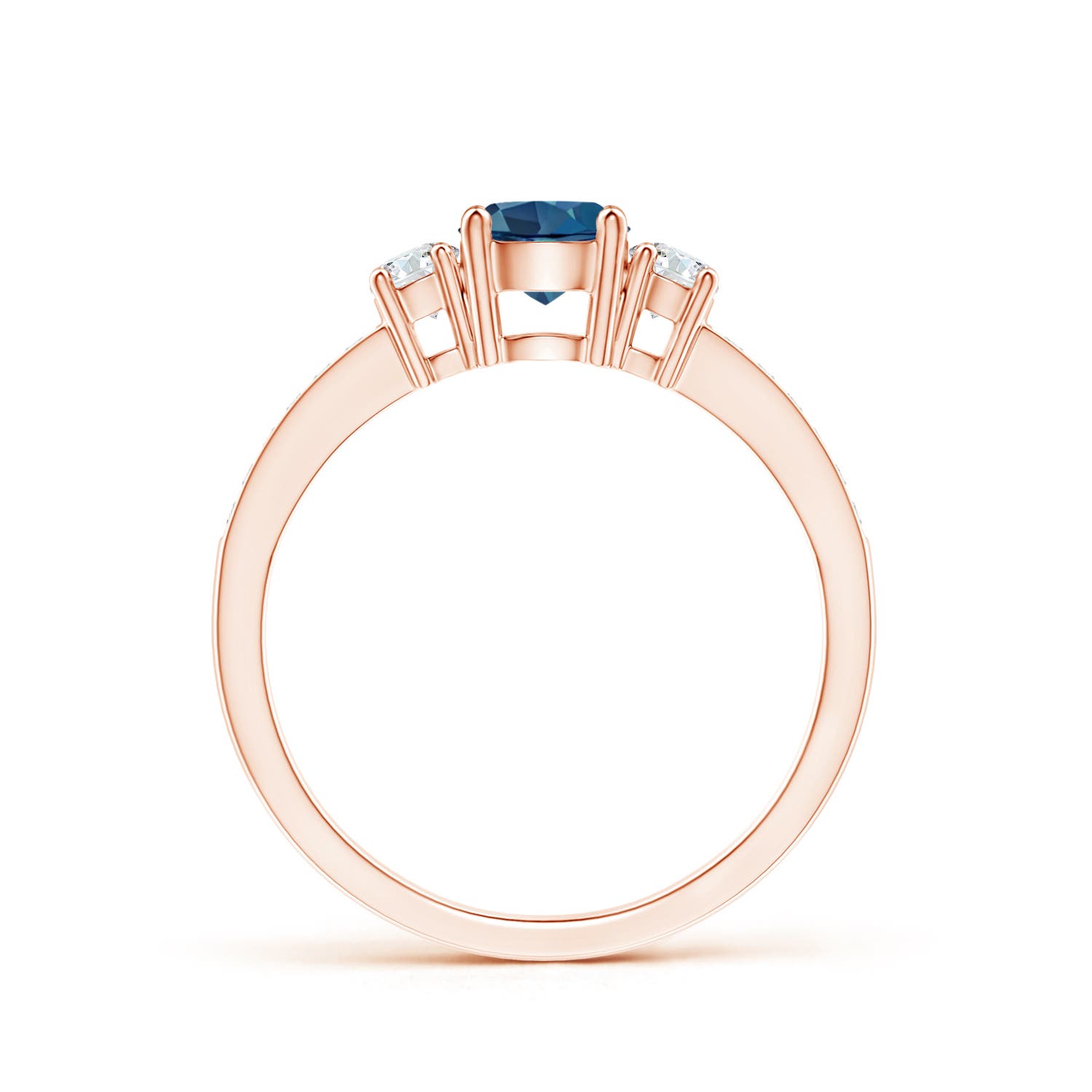 AA - London Blue Topaz / 0.81 CT / 14 KT Rose Gold