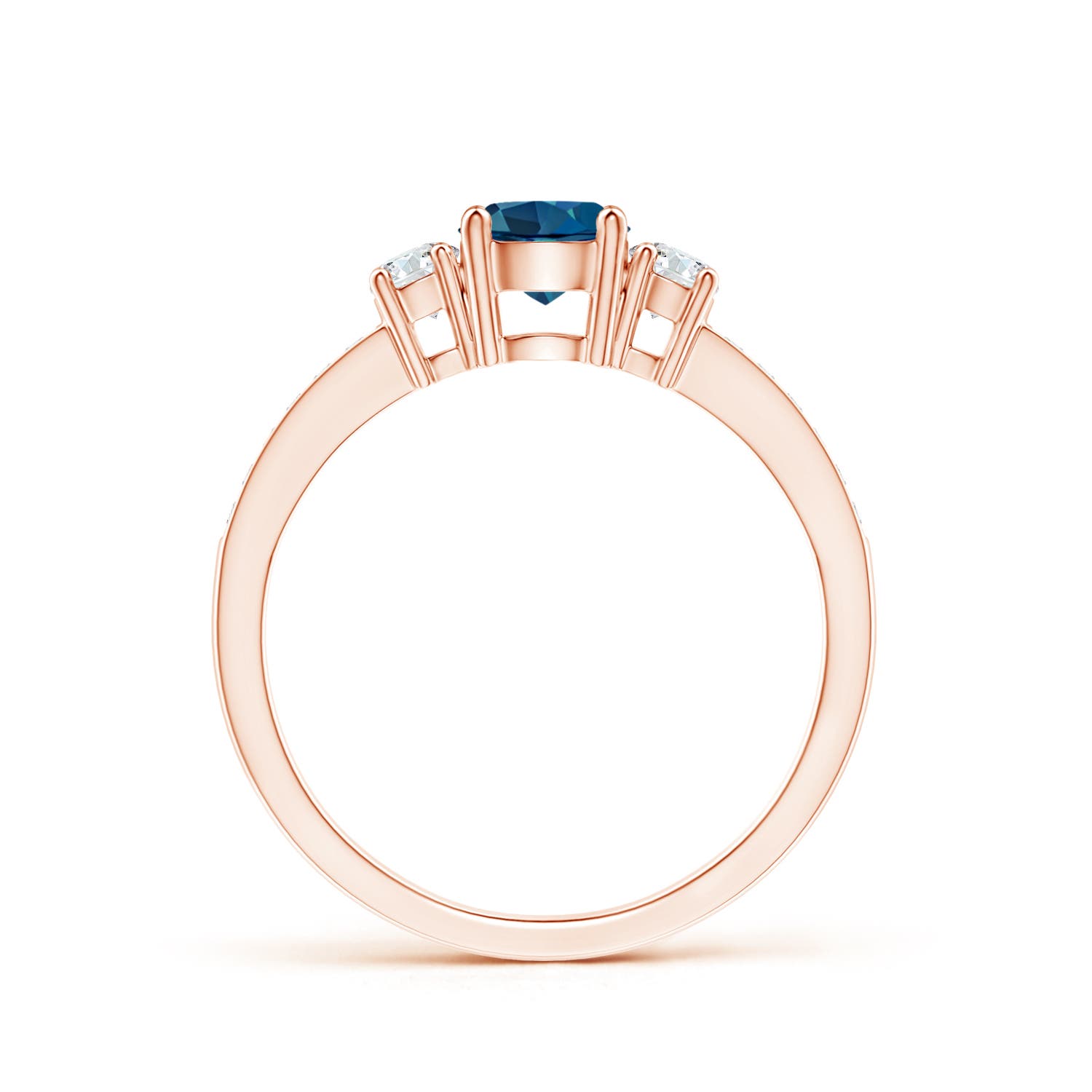 AAA - London Blue Topaz / 0.81 CT / 14 KT Rose Gold