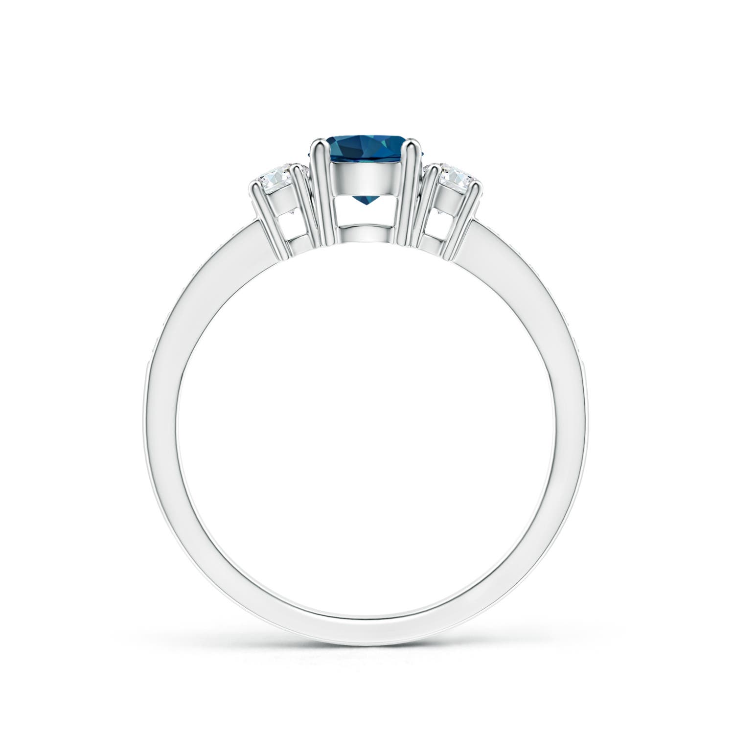 AAA - London Blue Topaz / 0.81 CT / 14 KT White Gold