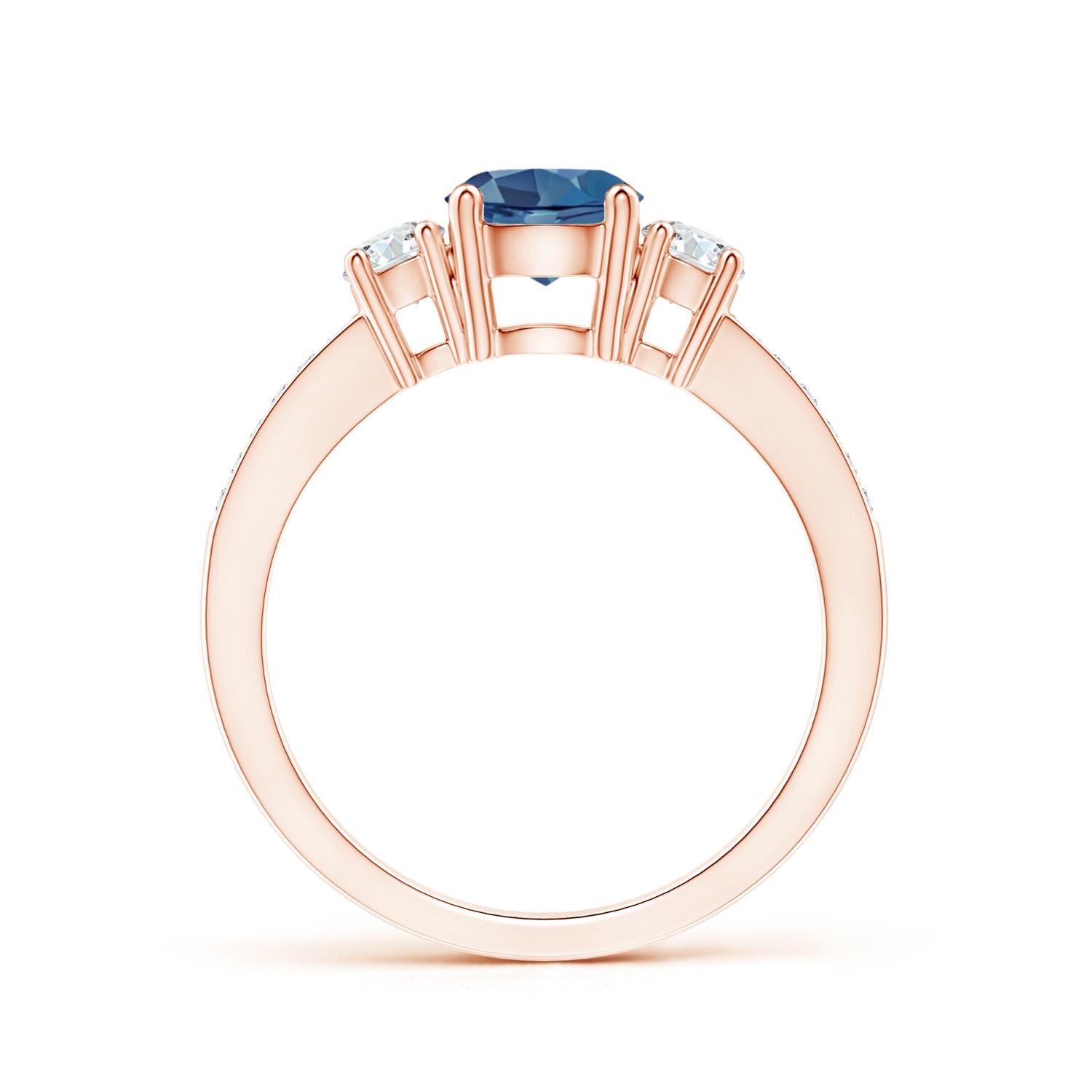 A - London Blue Topaz / 1.26 CT / 14 KT Rose Gold