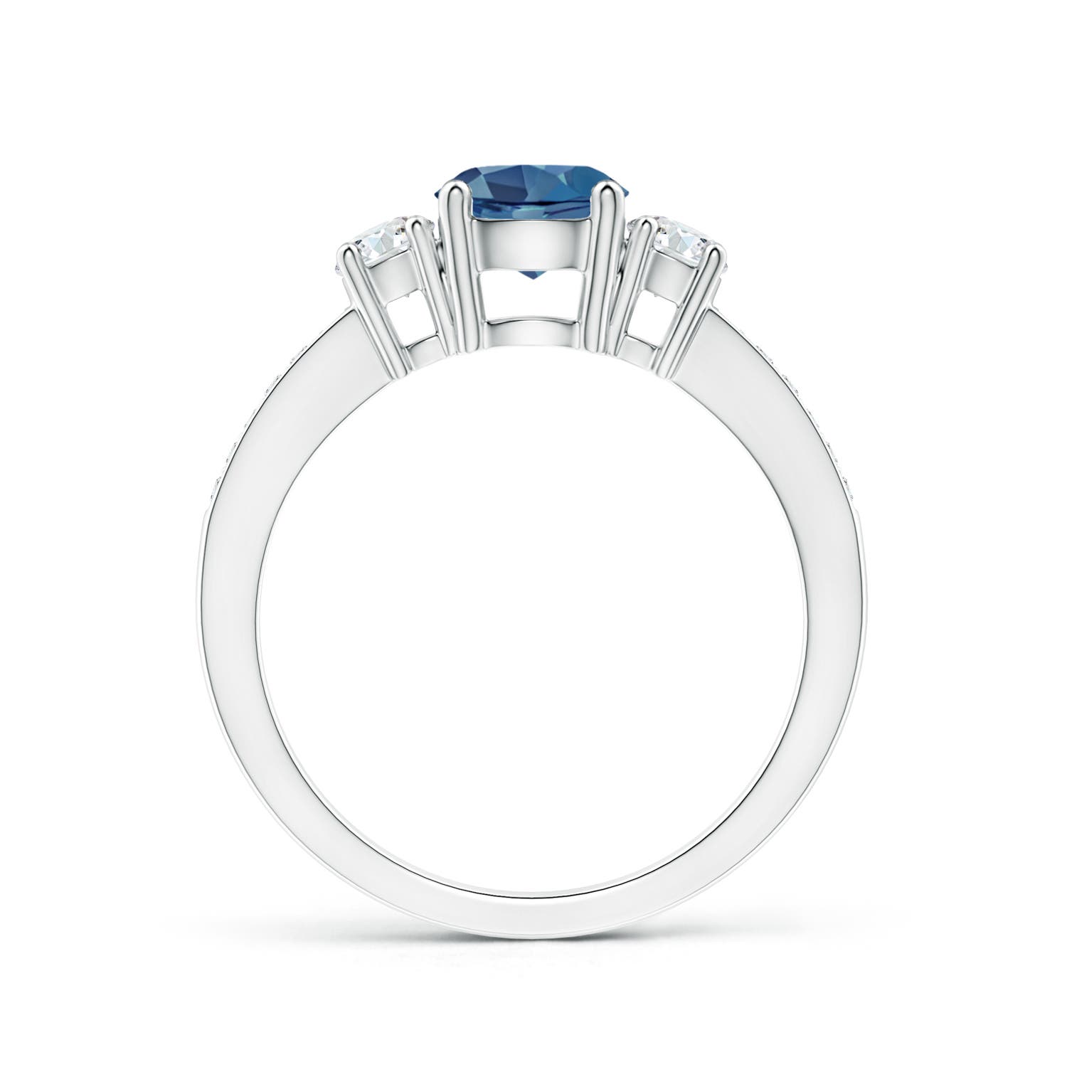 A - London Blue Topaz / 1.26 CT / 14 KT White Gold