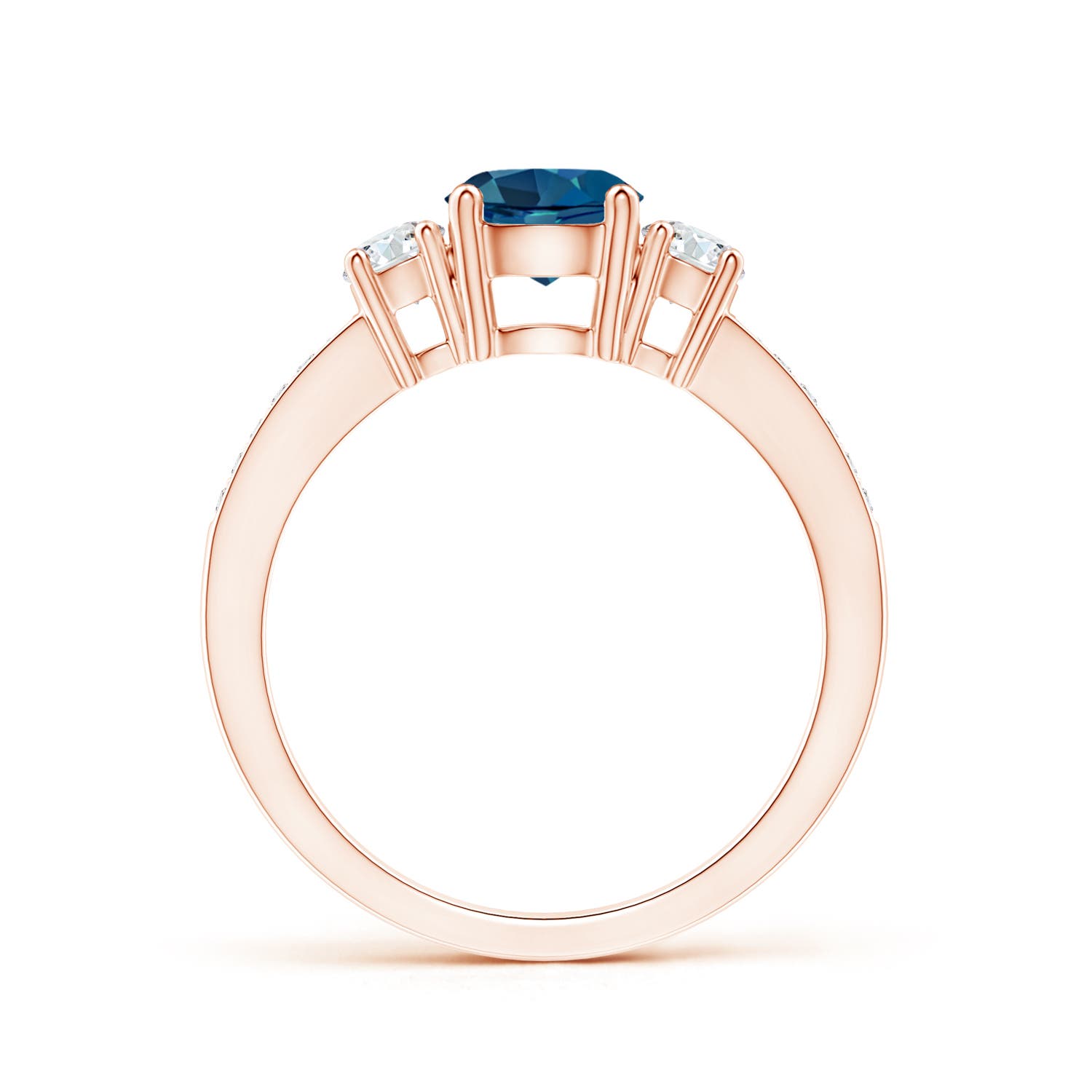 AAA - London Blue Topaz / 1.26 CT / 14 KT Rose Gold