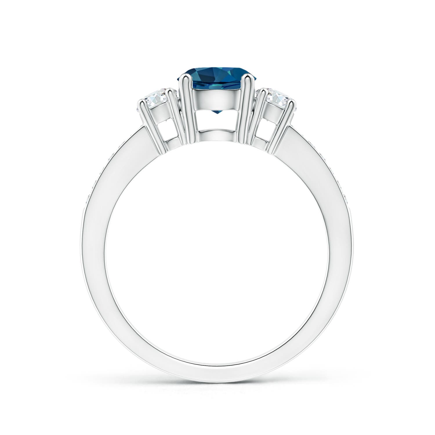 AAA - London Blue Topaz / 1.26 CT / 14 KT White Gold