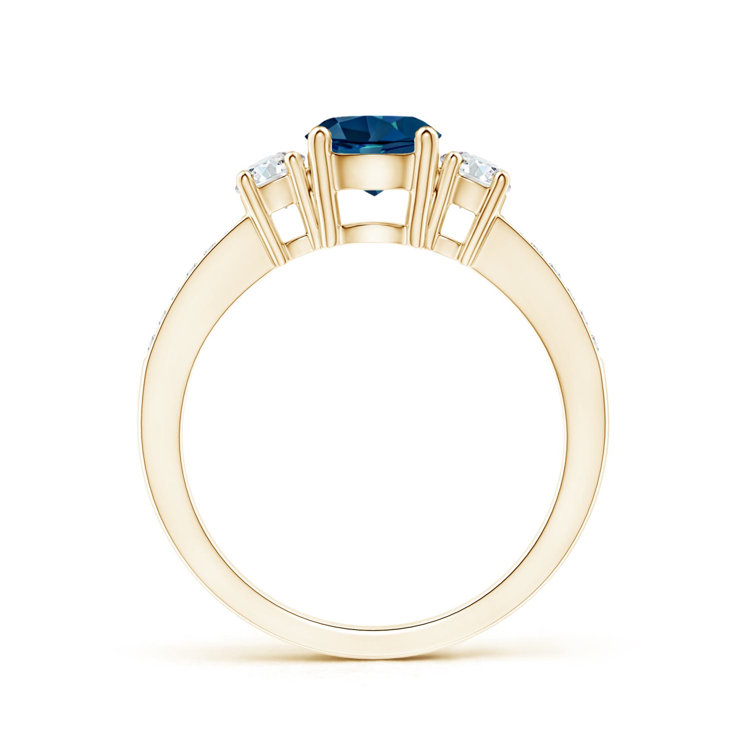 AAAA - London Blue Topaz / 1.26 CT / 14 KT Yellow Gold