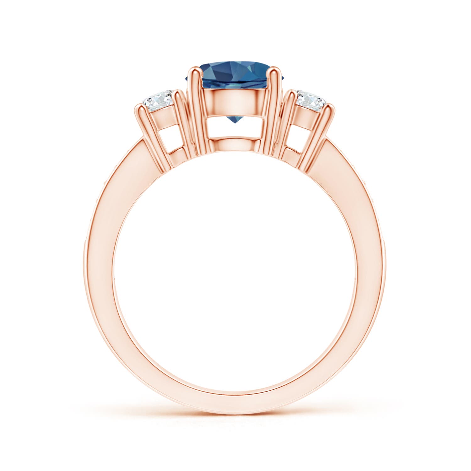 A - London Blue Topaz / 1.99 CT / 14 KT Rose Gold