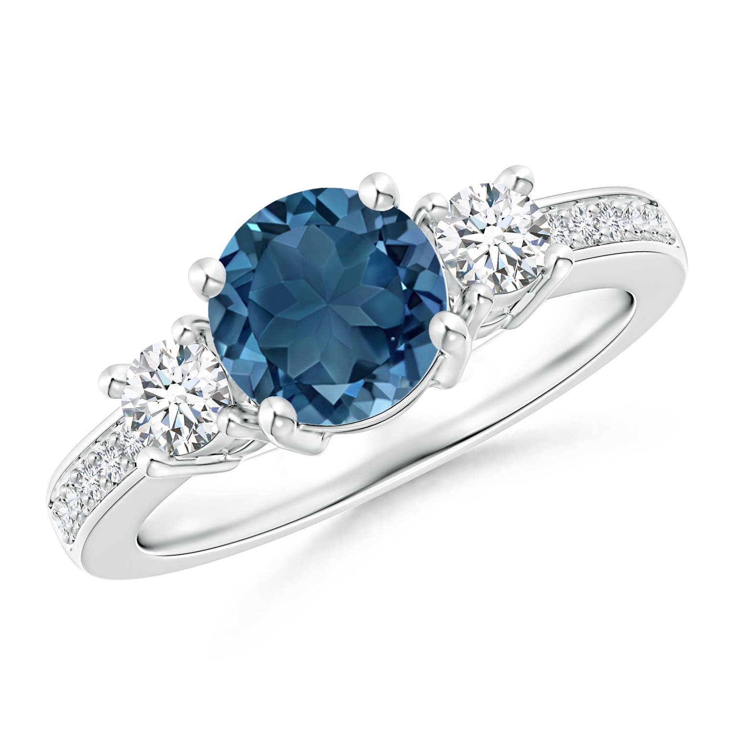 AA - London Blue Topaz / 1.99 CT / 14 KT White Gold