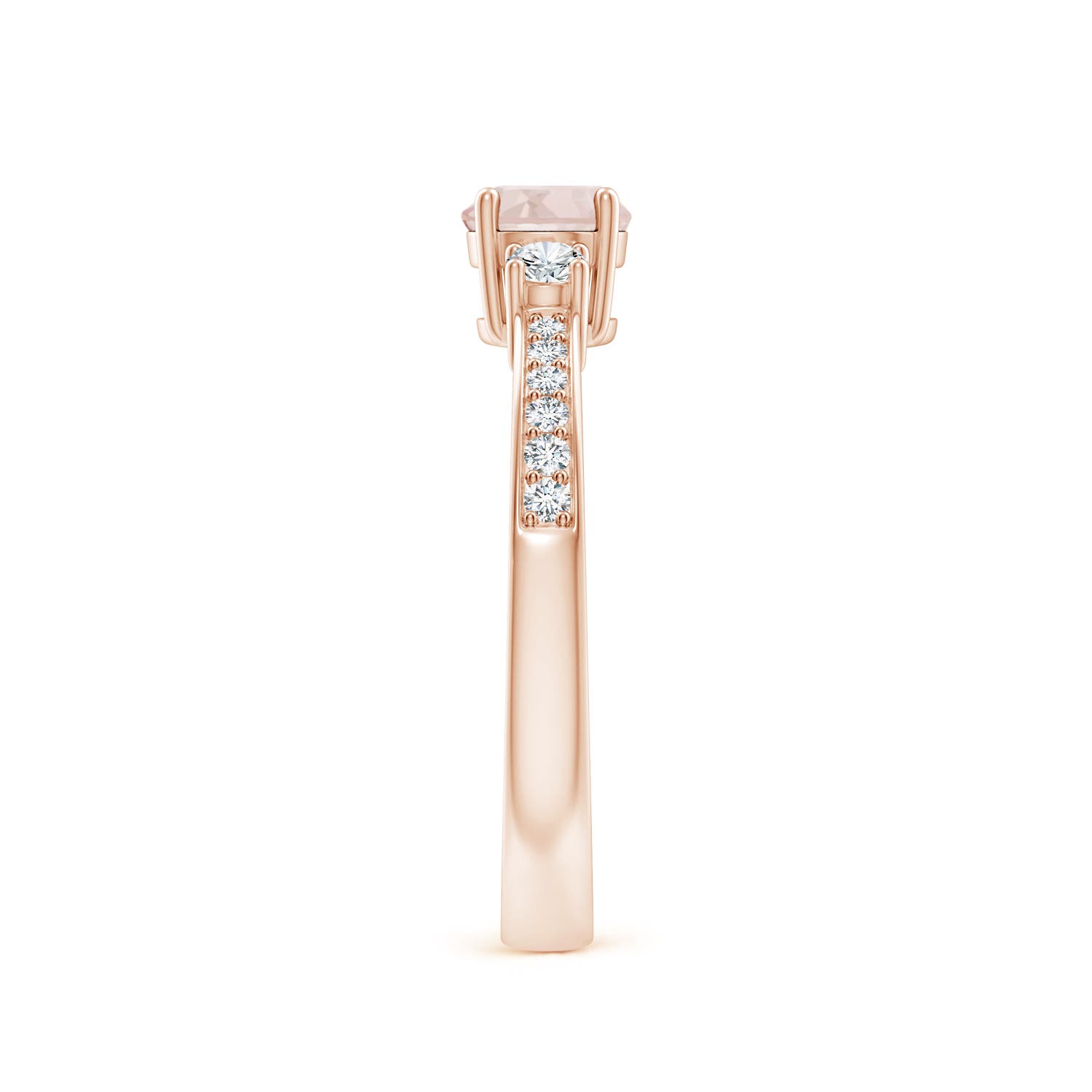 A - Morganite / 0.63 CT / 14 KT Rose Gold