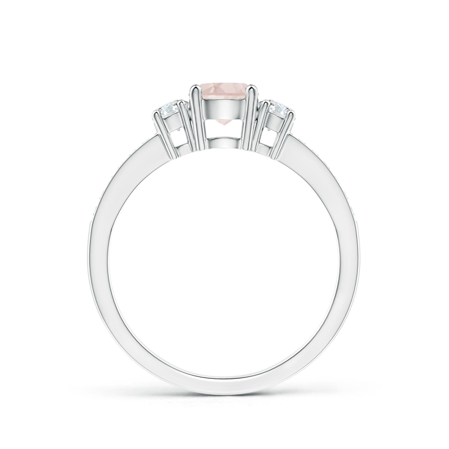 A - Morganite / 0.63 CT / 14 KT White Gold