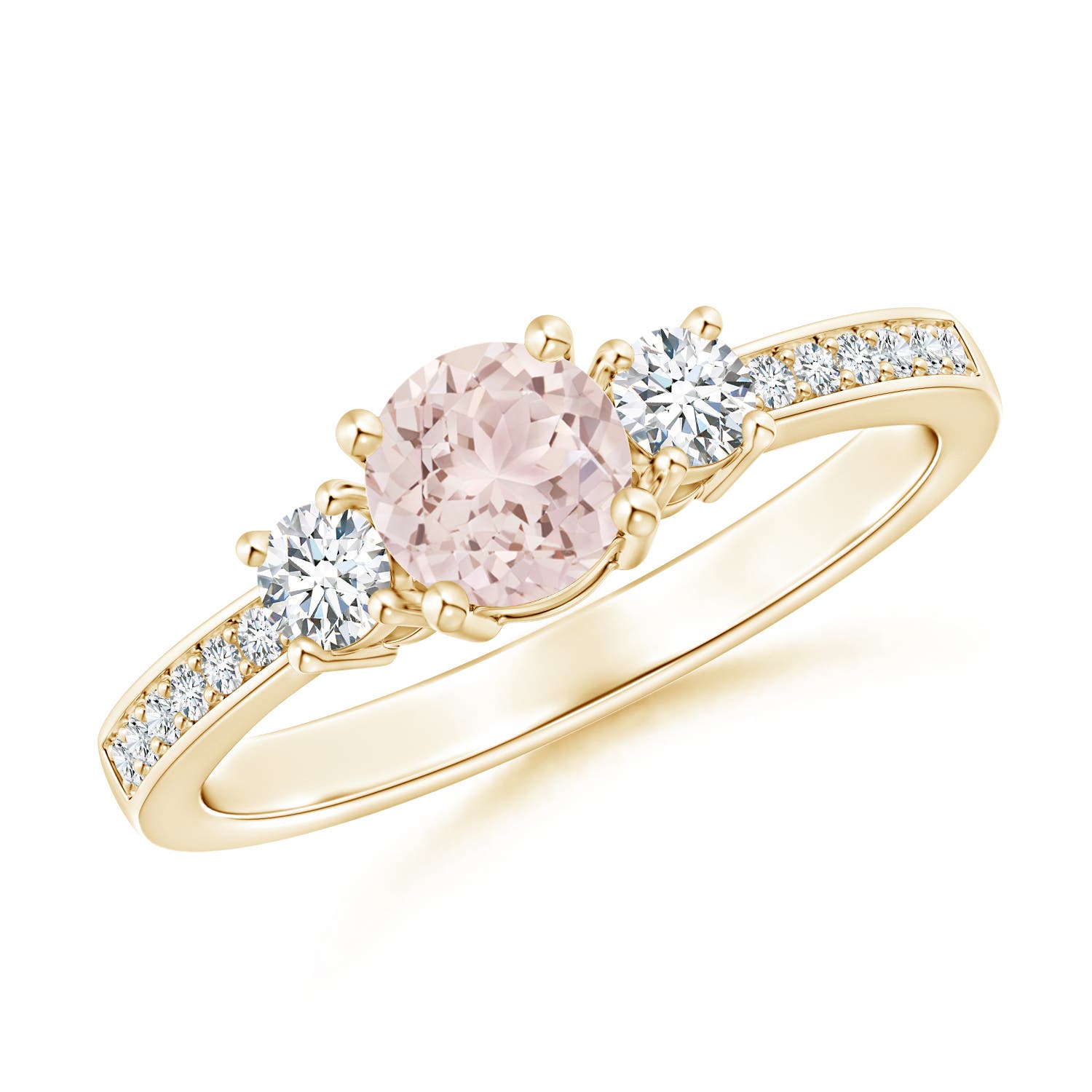 A - Morganite / 0.63 CT / 14 KT Yellow Gold