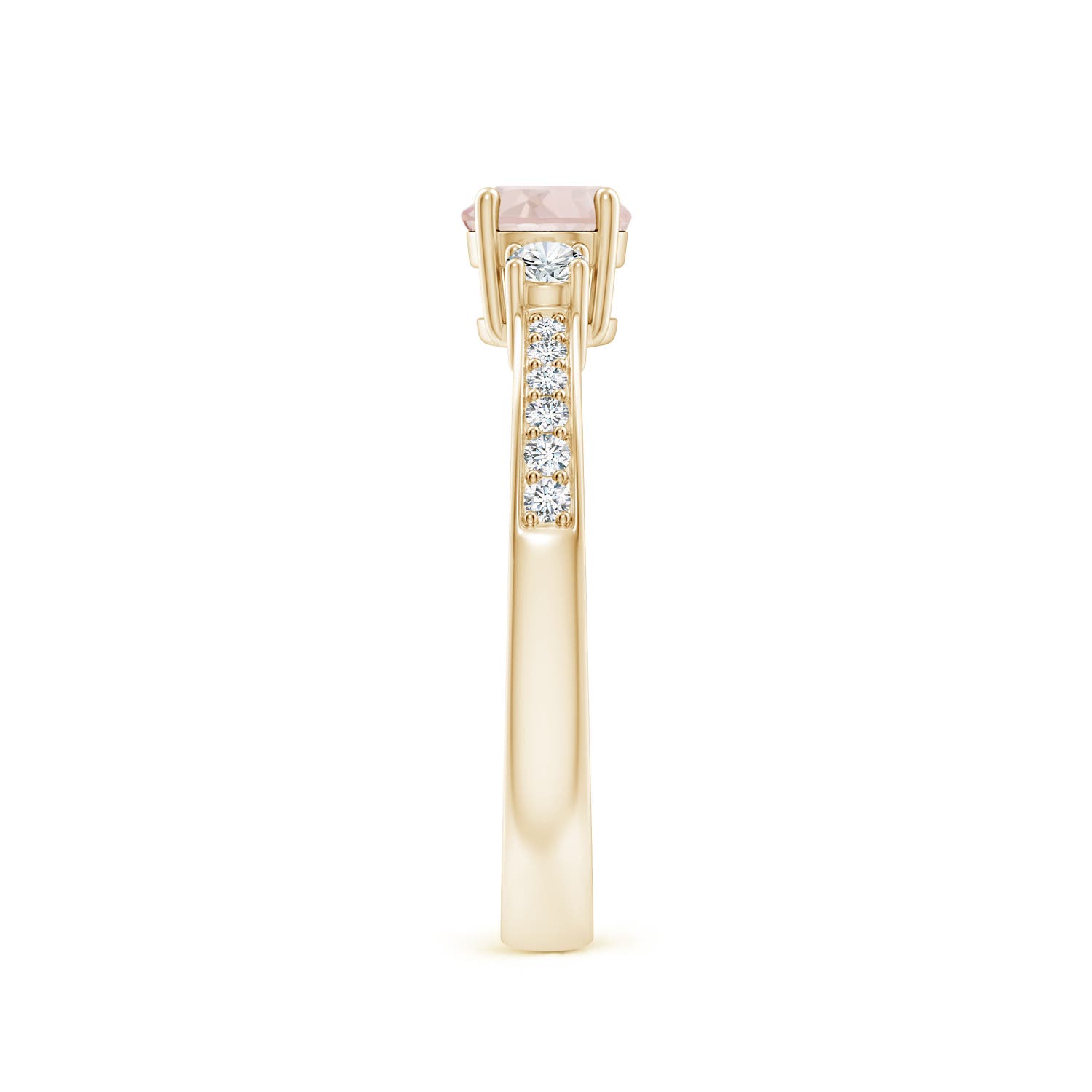 A - Morganite / 0.63 CT / 14 KT Yellow Gold