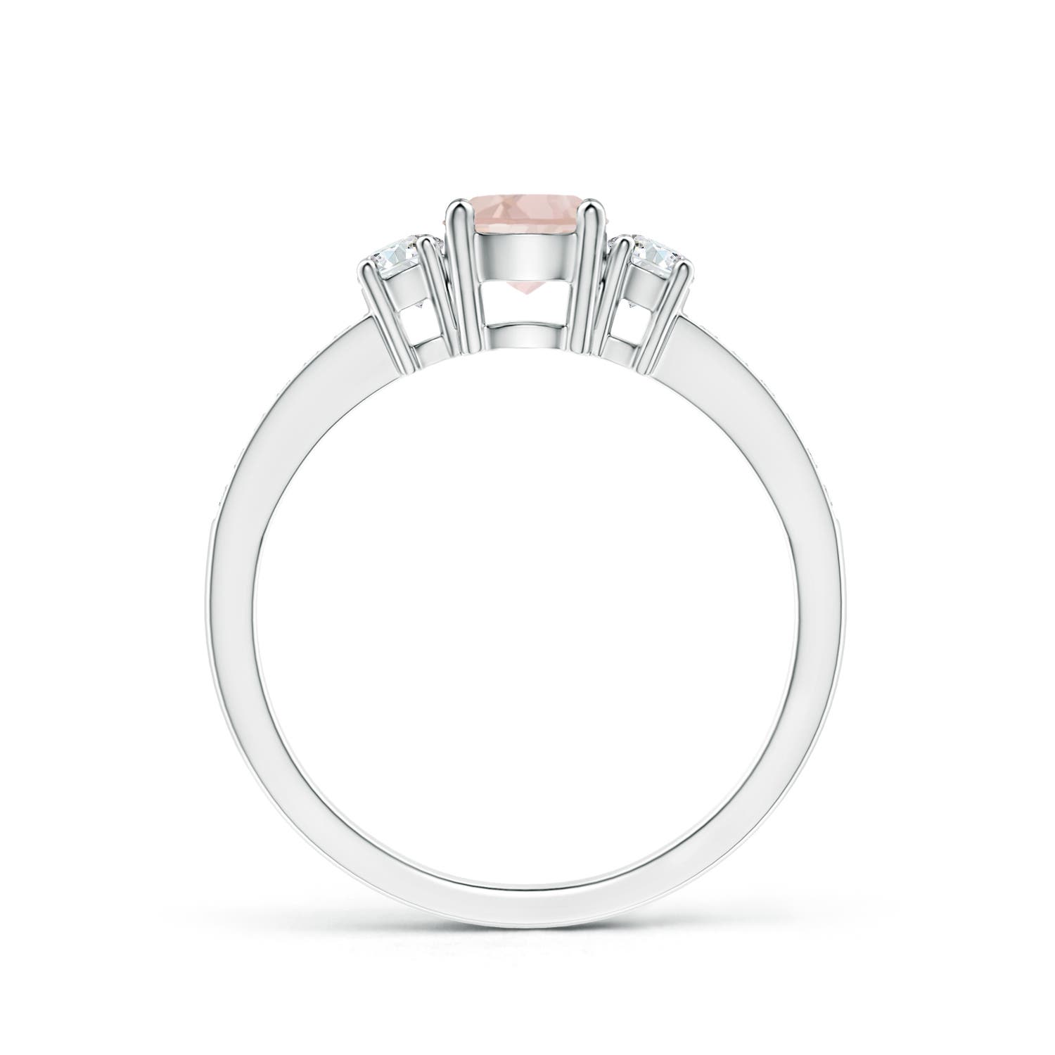 AA - Morganite / 0.63 CT / 14 KT White Gold