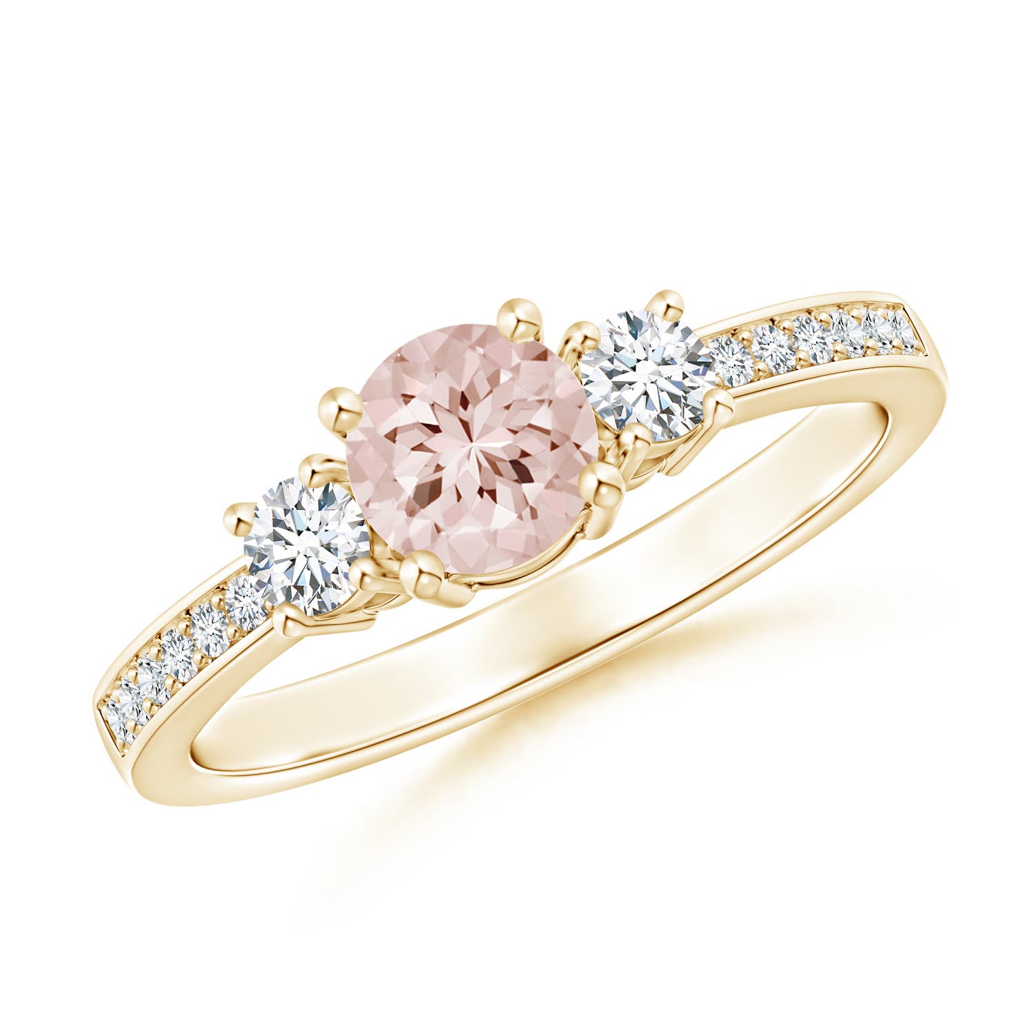 AA - Morganite / 0.63 CT / 14 KT Yellow Gold