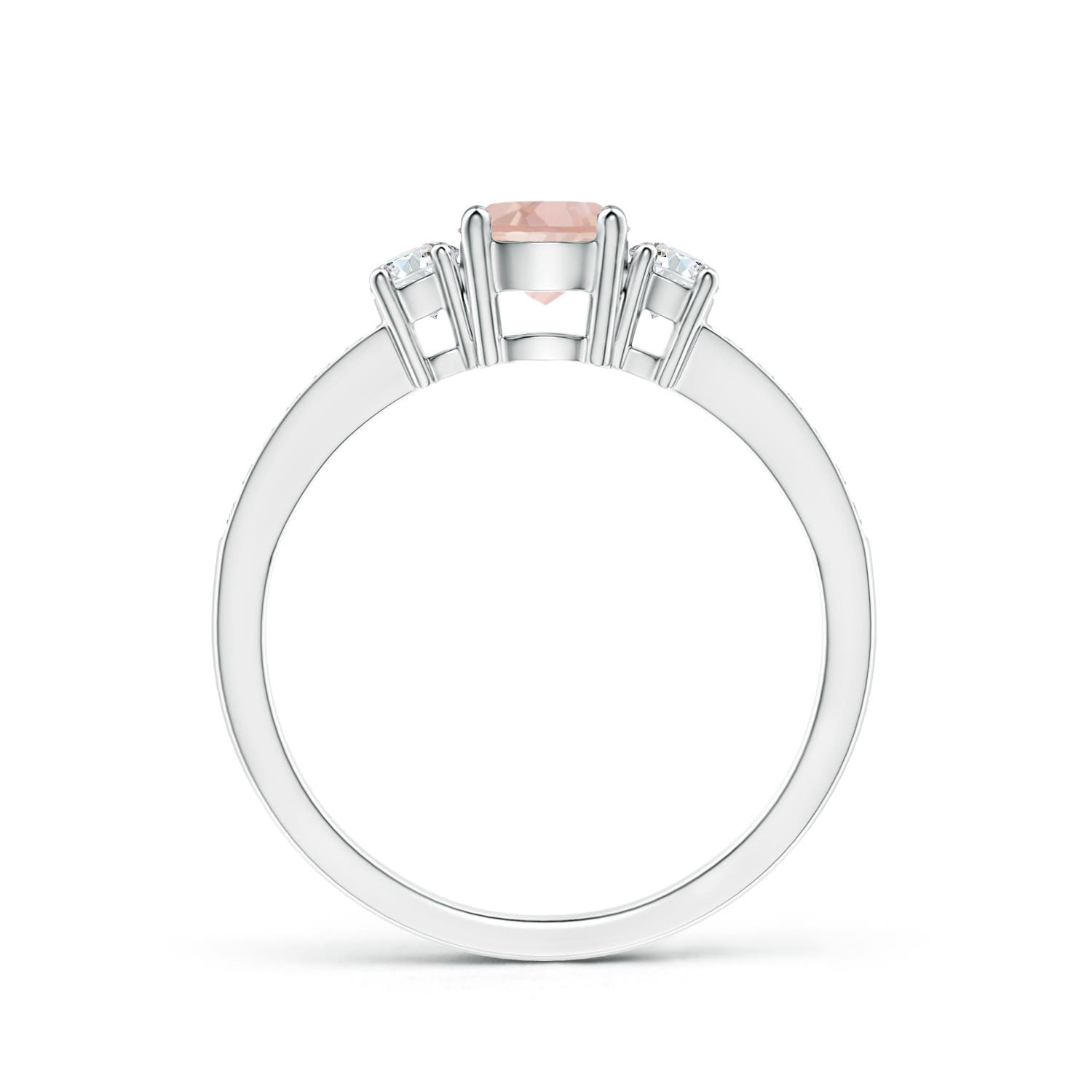 AAA - Morganite / 0.63 CT / 14 KT White Gold