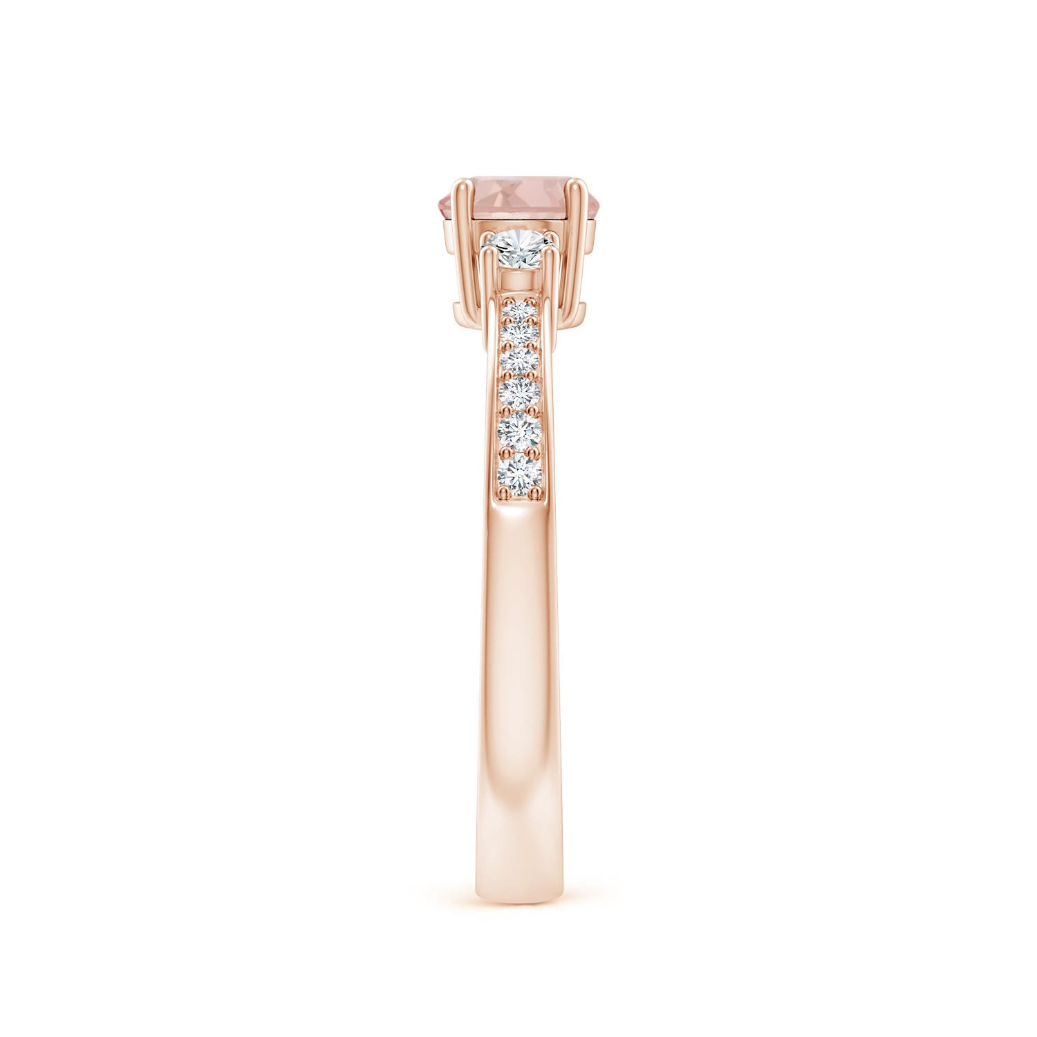 AAAA - Morganite / 0.63 CT / 14 KT Rose Gold