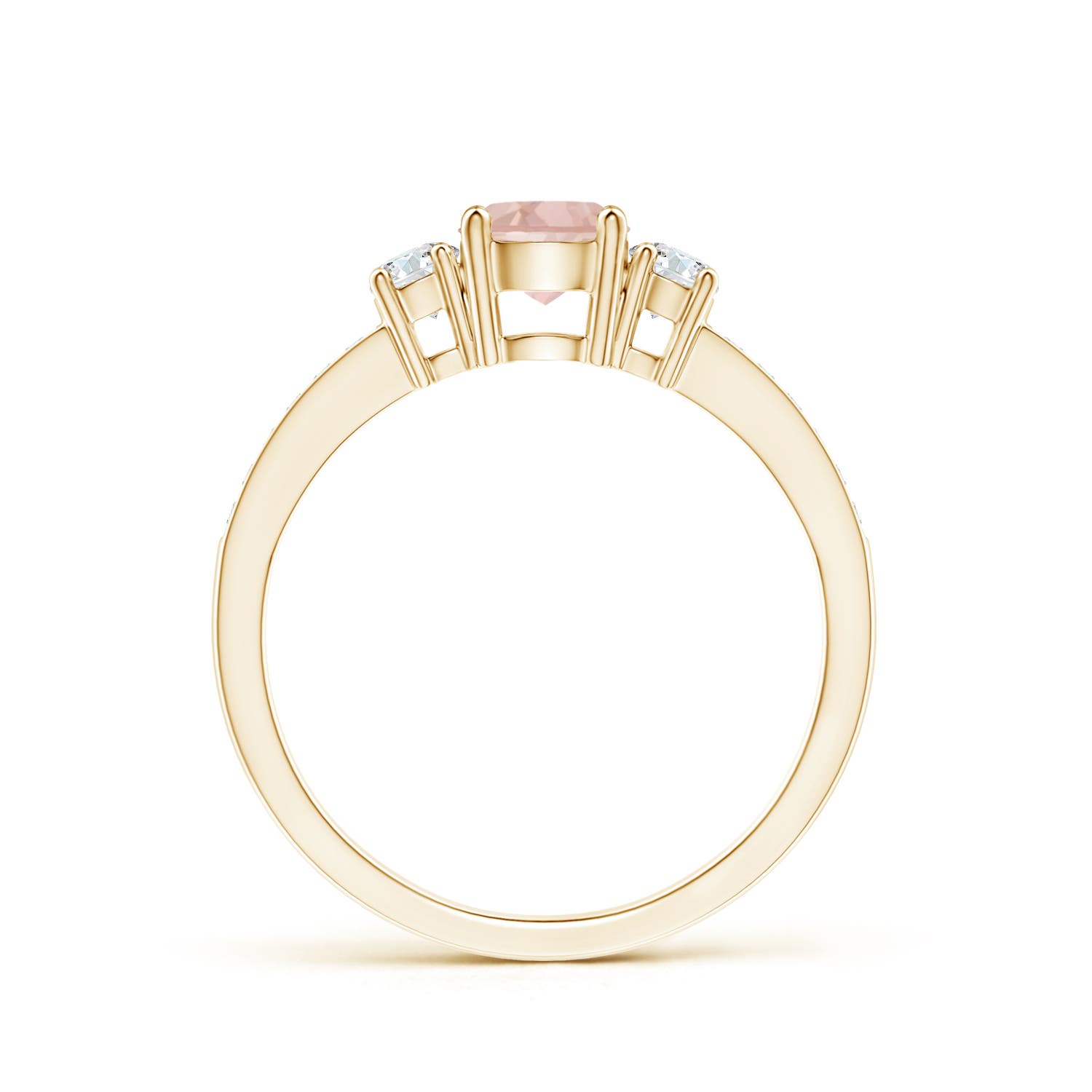 AAAA - Morganite / 0.63 CT / 14 KT Yellow Gold